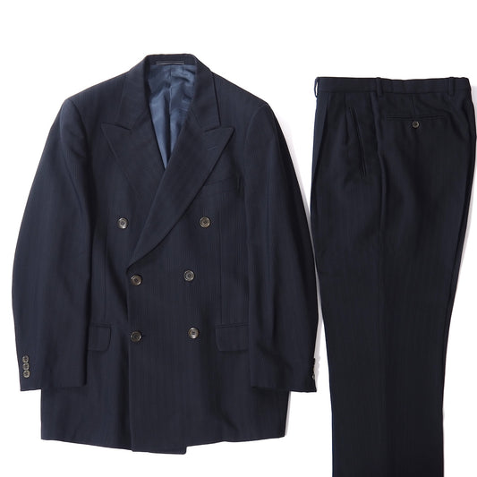 エルメネジルドゼニア Ermenegildo Zegna ウール スーツ セットアップ ジャケット パンツ 50 ダークネイビー メンズ 正規品 5-ZH012