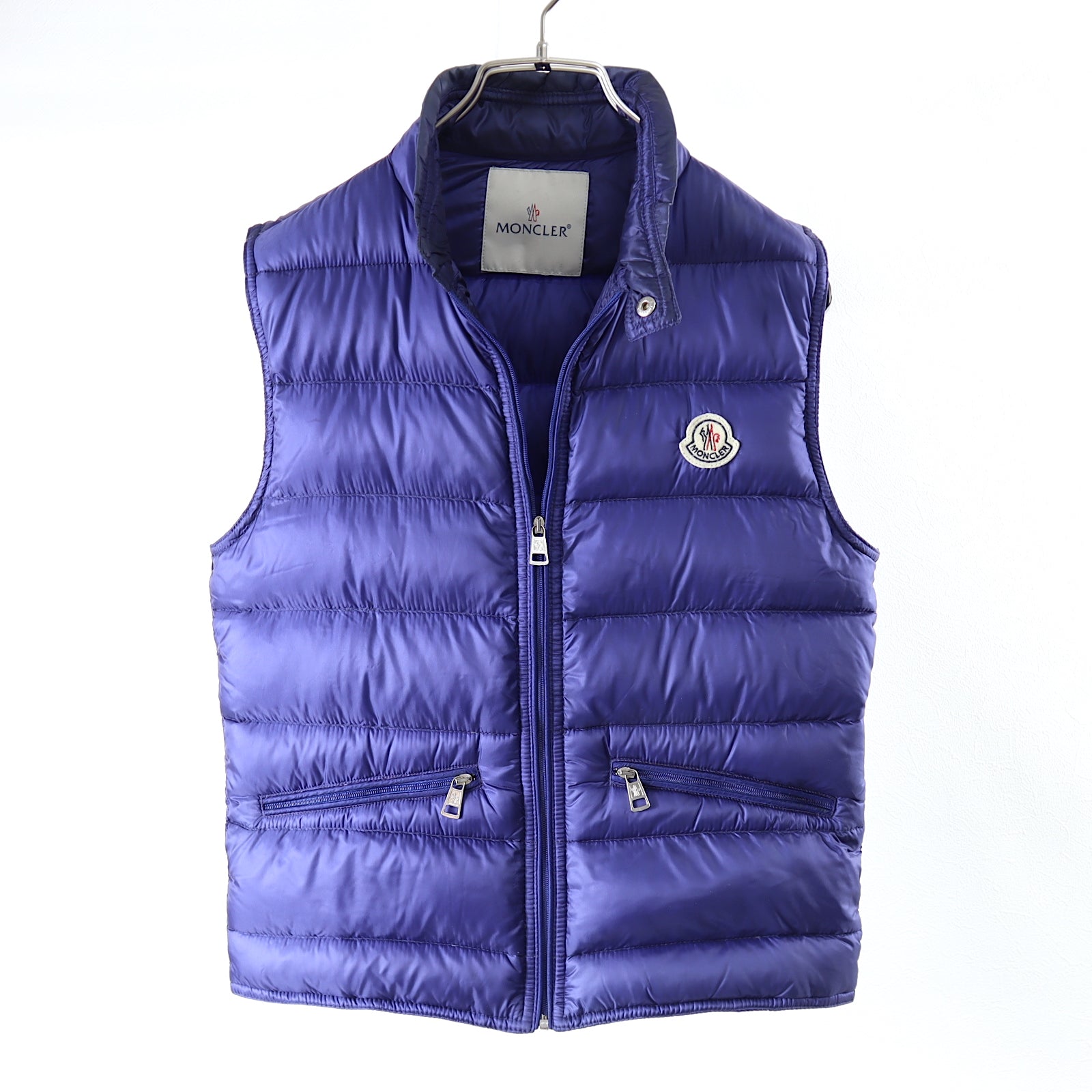 モンクレール MONCLER 国内正規品 ダウンベスト 0 ネイビーパープル レディース 3-DH008