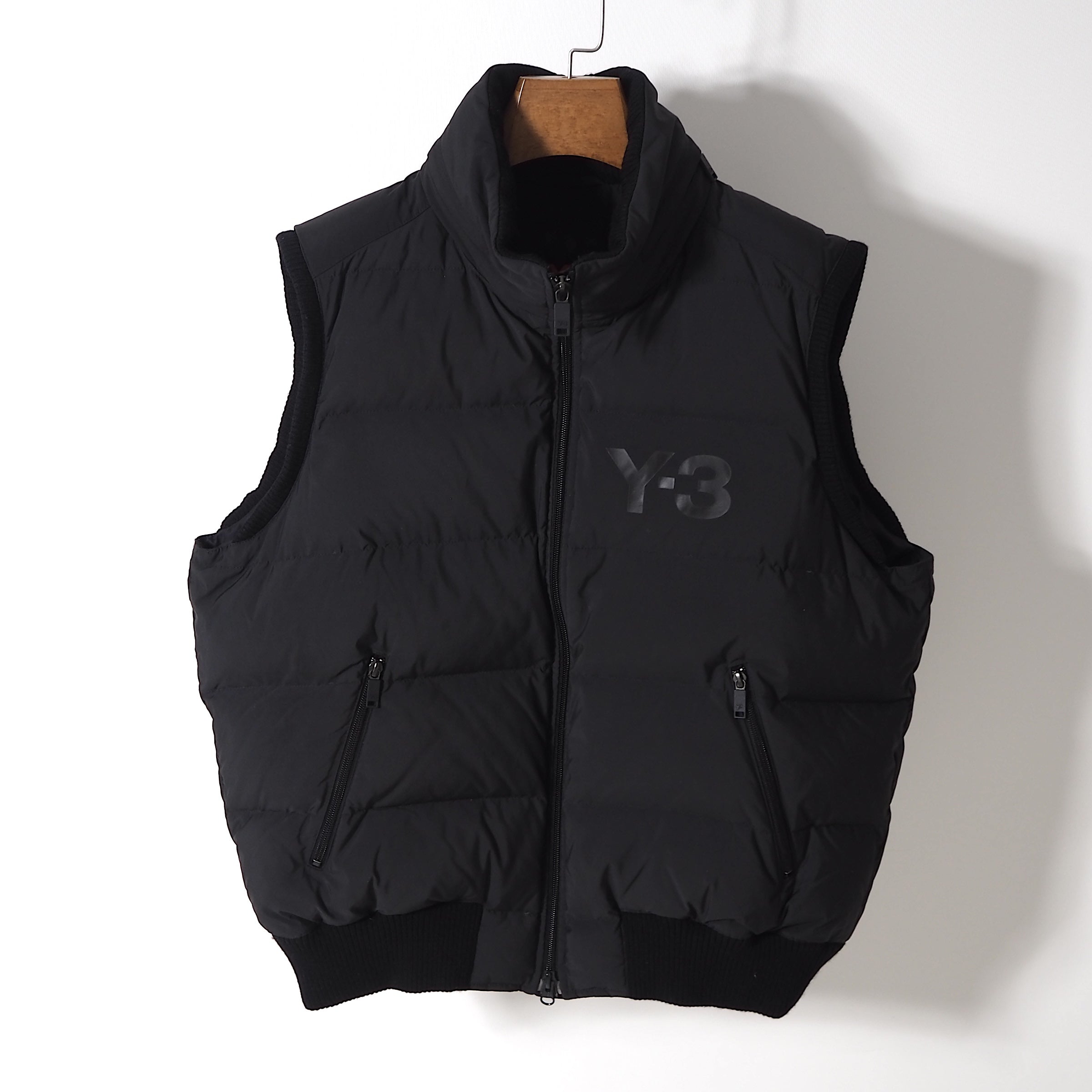 Y-3 ダウンベスト　Lサイズ　ブラック ワイスリー Y-3 ダウンベスト ヨウジヤマモト ダブルジップ L