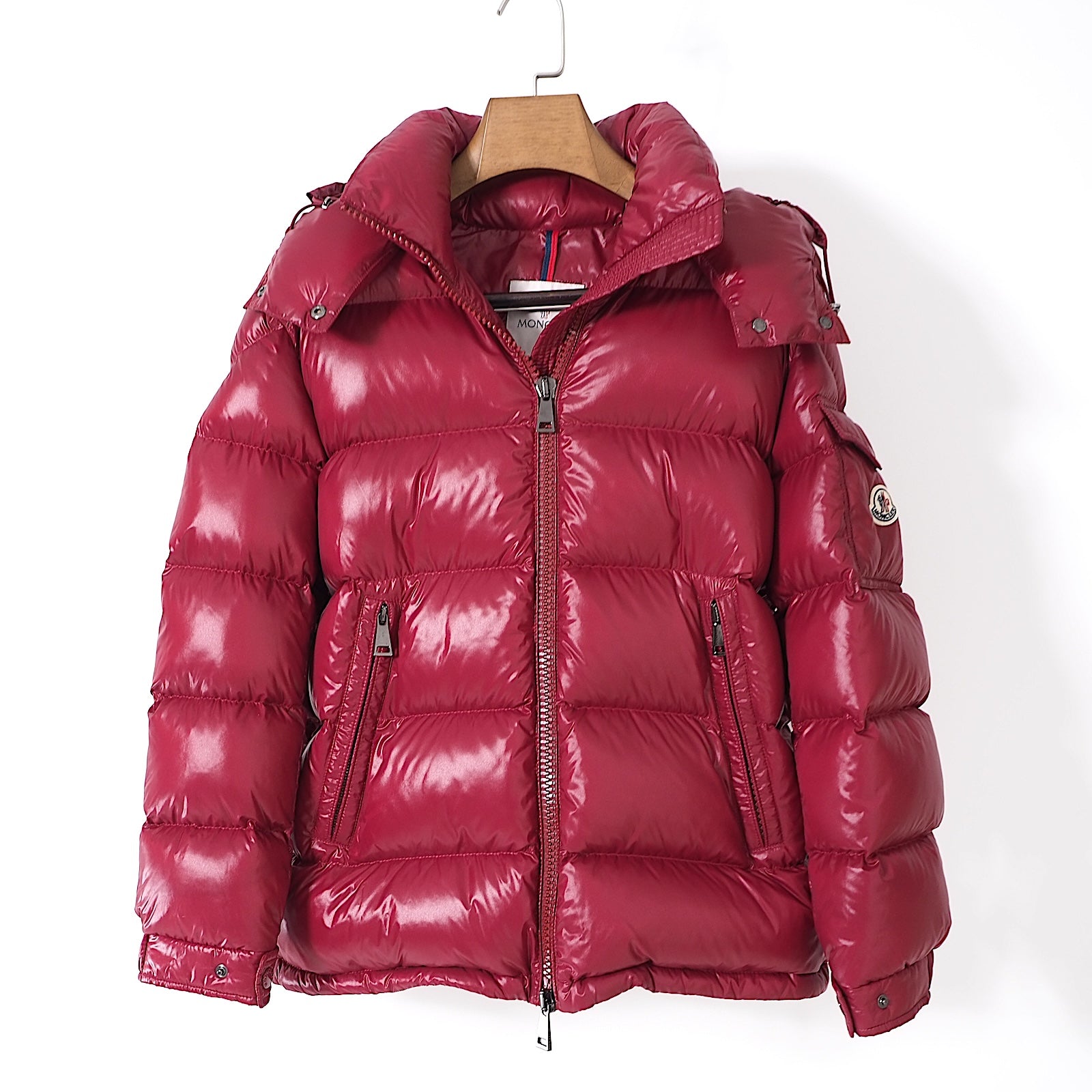 MELUCTAメルクタモンクレール MONCLER 国内正規品 FUSTET 21AW ダウンジャケット レッド 1 メンズ 美品 4-YE008