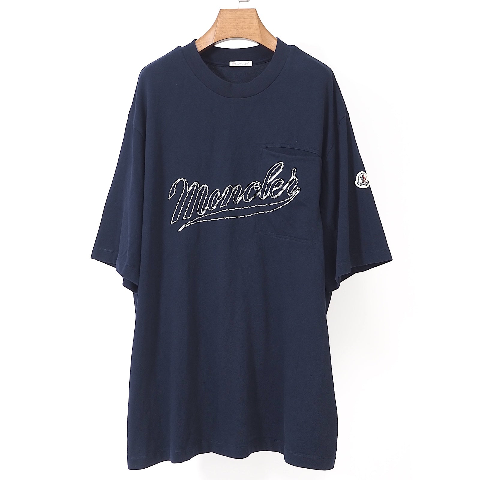 モンクレール MONCLER 23SS 国内正規品 ロゴ 刺繍 Tシャツカットソー XXL ネイビー メンズ 美品 4-YE039 – Bengal  ブランド古着セレクトショップ