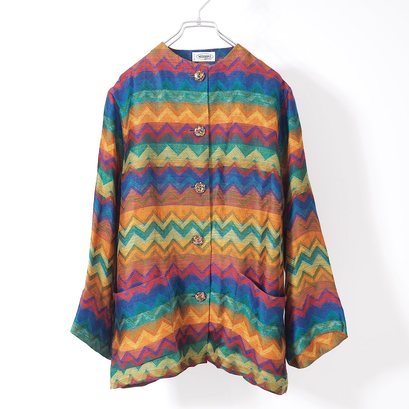 ミッソーニ MISSONI イタリア製 総柄 ロング カーディガン 40 マルチカラー レディース 美品 4-SG020 – Bengal ブランド古着 セレクトショップ