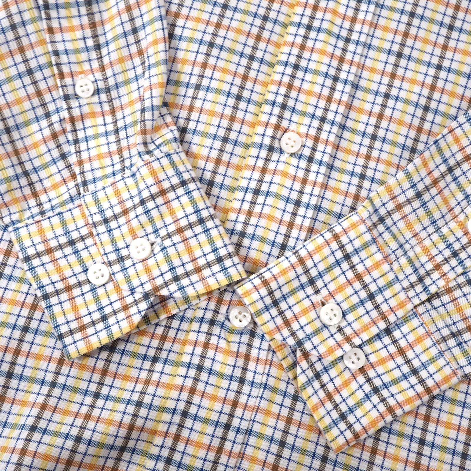 美品 ロロピアーナ Loro Piana イタリア製 長袖 シャツ S マルチカラー