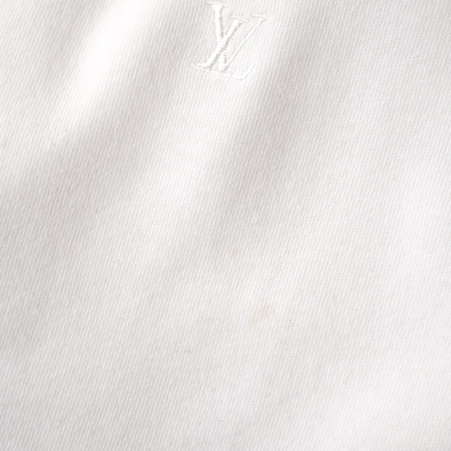 ルイヴィトン Louis Vuitton LVロゴ 刺繍 半袖 ポロシャツ S ホワイト メンズ 正規品 2-DH099