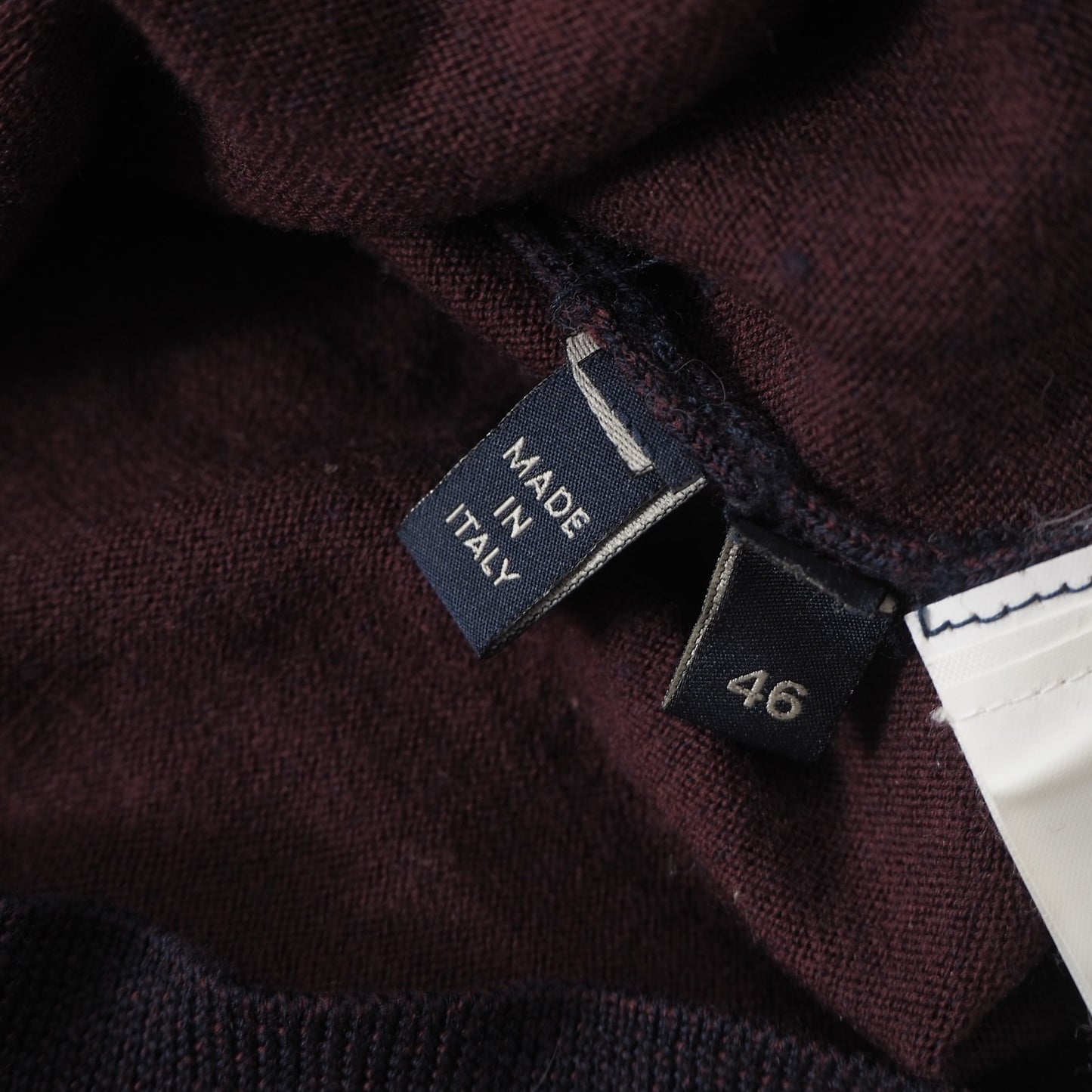 ラルディーニ LARDINI イタリア製 近年モデル ウール クルーネック セーター 46 ネイビー メンズ 正規品 2-DI148