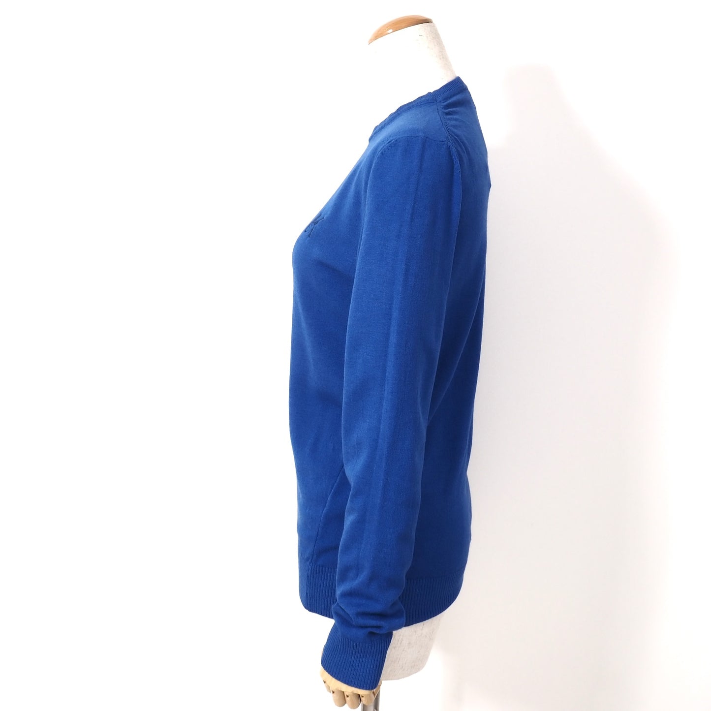 未使用 アウトレット品 カールラガーフェルド KARL LAGERFELD クルーネック ニット セーター ブルー メンズ 正規品 2110107