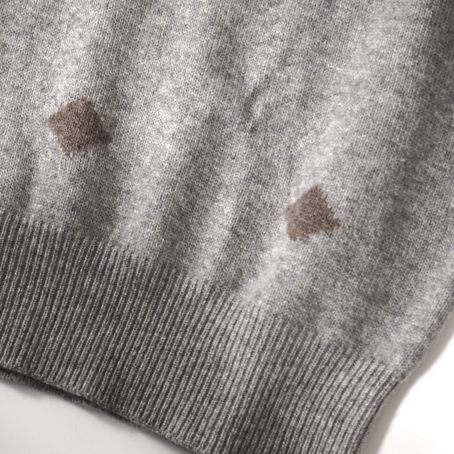 良品 ブルネロクチネリ Brunello Cucinelli ピュアカシミヤ ハーフジップ ドライバーズニット 52 グレー メンズ 正規品 2112089