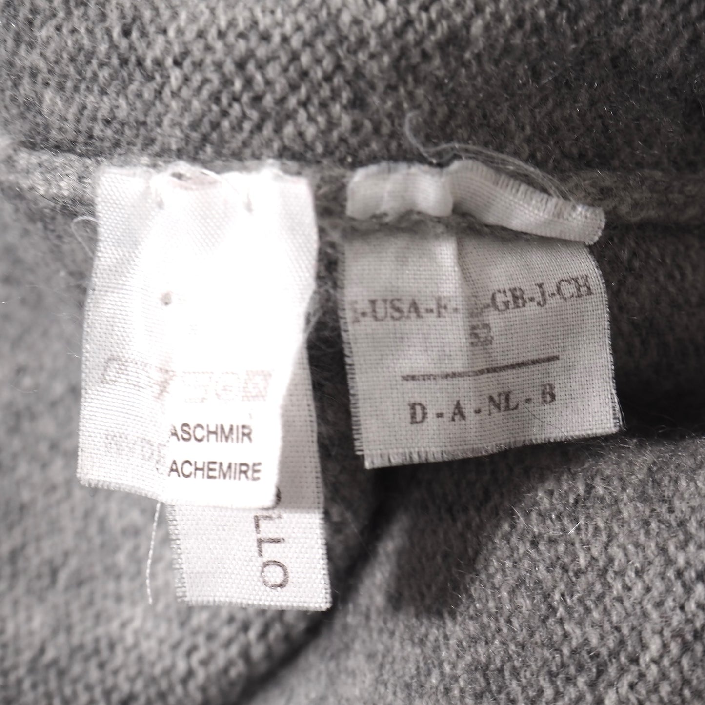 良品 ブルネロクチネリ Brunello Cucinelli ピュアカシミヤ ハーフジップ ドライバーズニット 52 グレー メンズ 正規品 2112089