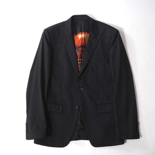 ジバンシー GIVENCHY ジバンシィ セクロピアサン柄 ウール ジャケット 52 ブラック メンズ 正規品 3-YI041