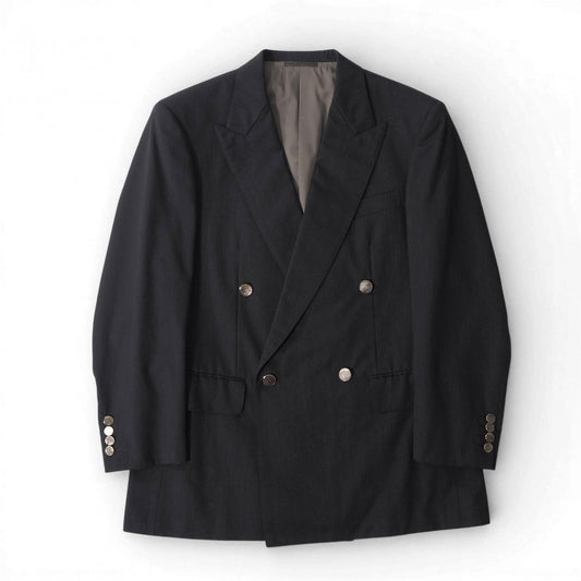 バーバリー Burberry London ダブルブレスト ジャケット ダークグレー メンズ M相当 正規品 M3-ZJ120