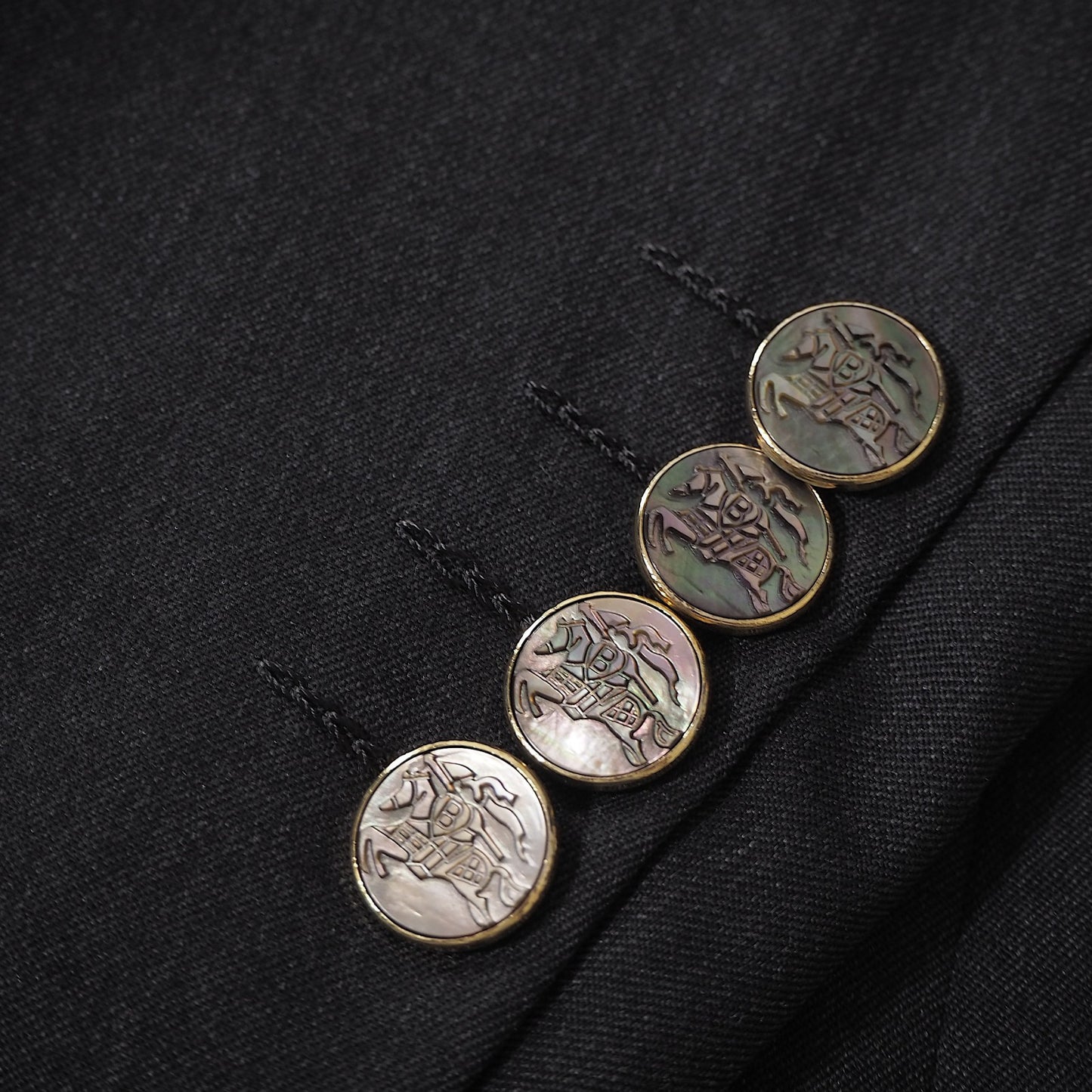 バーバリー Burberry London ダブルブレスト ジャケット ダークグレー メンズ M相当 正規品 M3-ZJ120