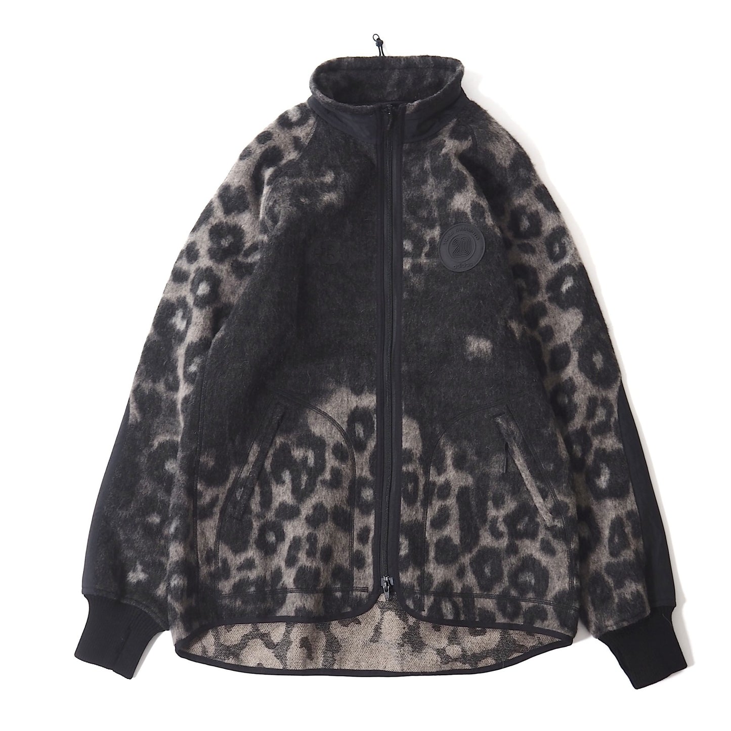 未使用 ワイスリー Y-3 フリース ジャケット S グレージュ レオパード メンズ 正規品 4-CI067