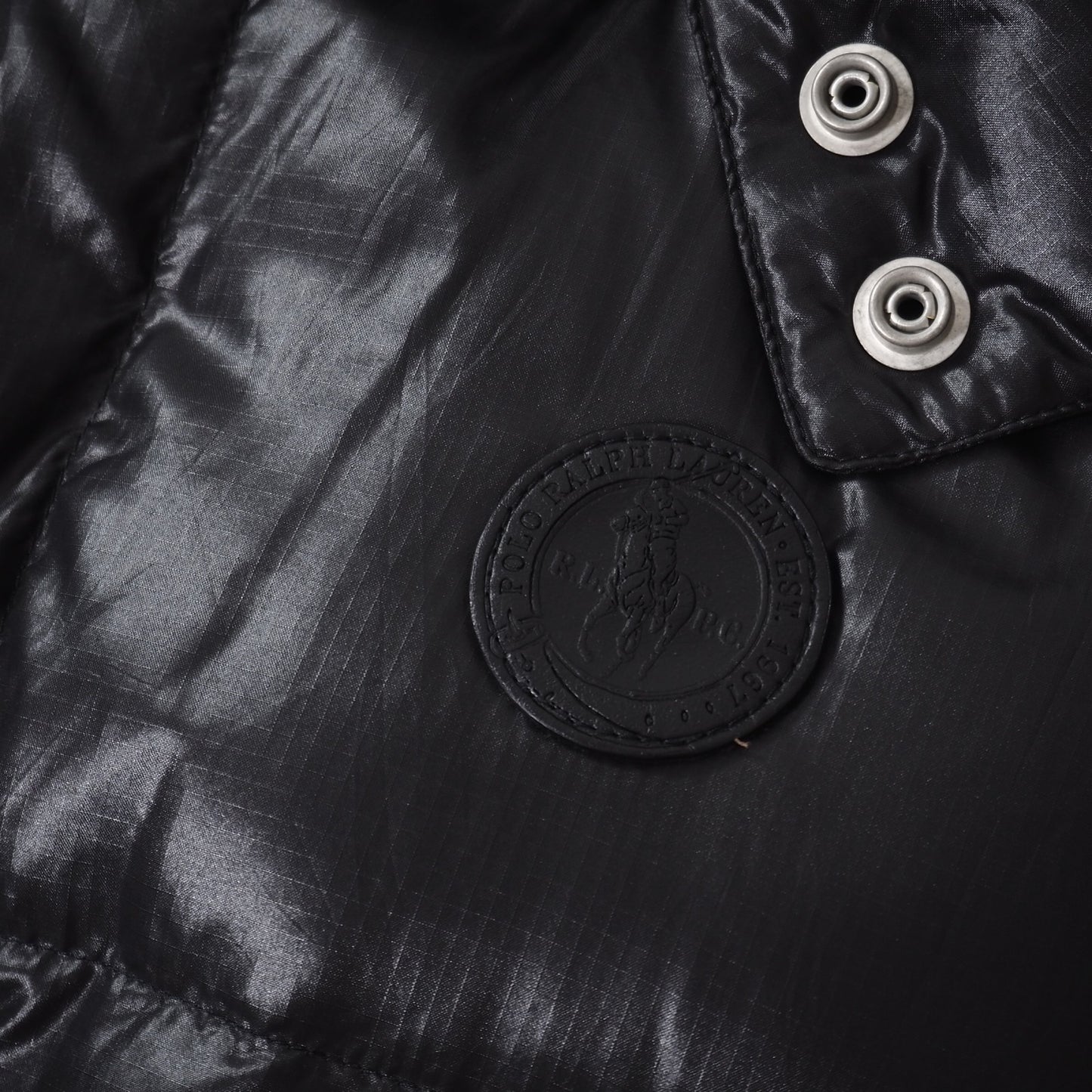 美品 ラルフローレン Polo Ralph Lauren フーデッド ダウンベスト ジャケット L ブラック メンズ 正規品 4-CL002