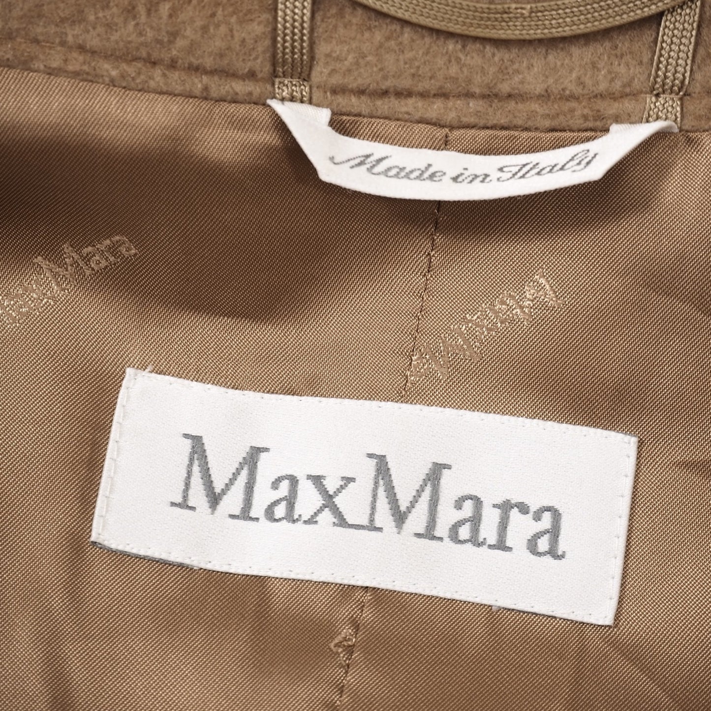 良品 マックスマーラ Max Mara ウール カシミヤ ダブルブレスト コート 40 ブラウン レディース 正規品 4-CL038