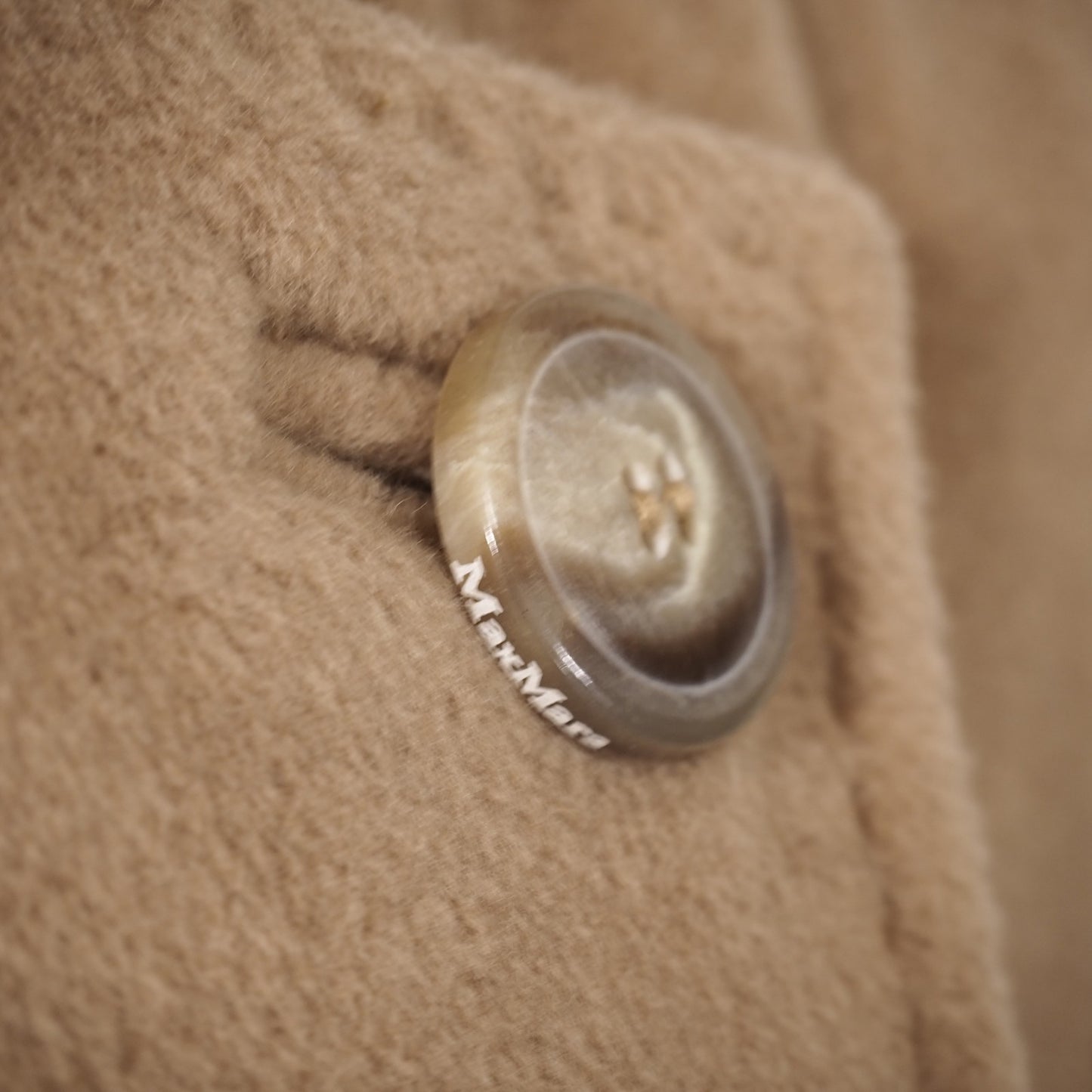 良品 マックスマーラ Max Mara ウール カシミヤ ダブルブレスト コート 40 ブラウン レディース 正規品 4-CL038