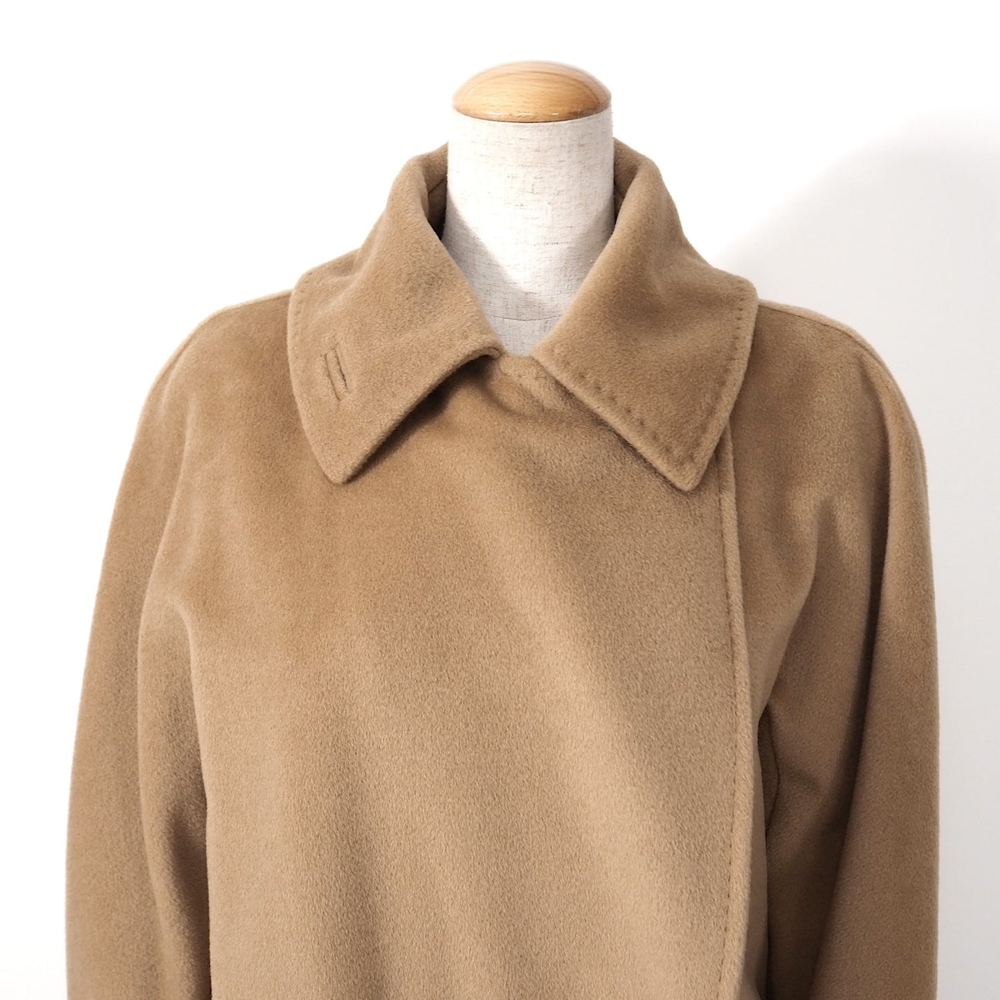 良品 マックスマーラ Max Mara ウール カシミヤ ダブルブレスト コート 40 ブラウン レディース 正規品 4-CL038