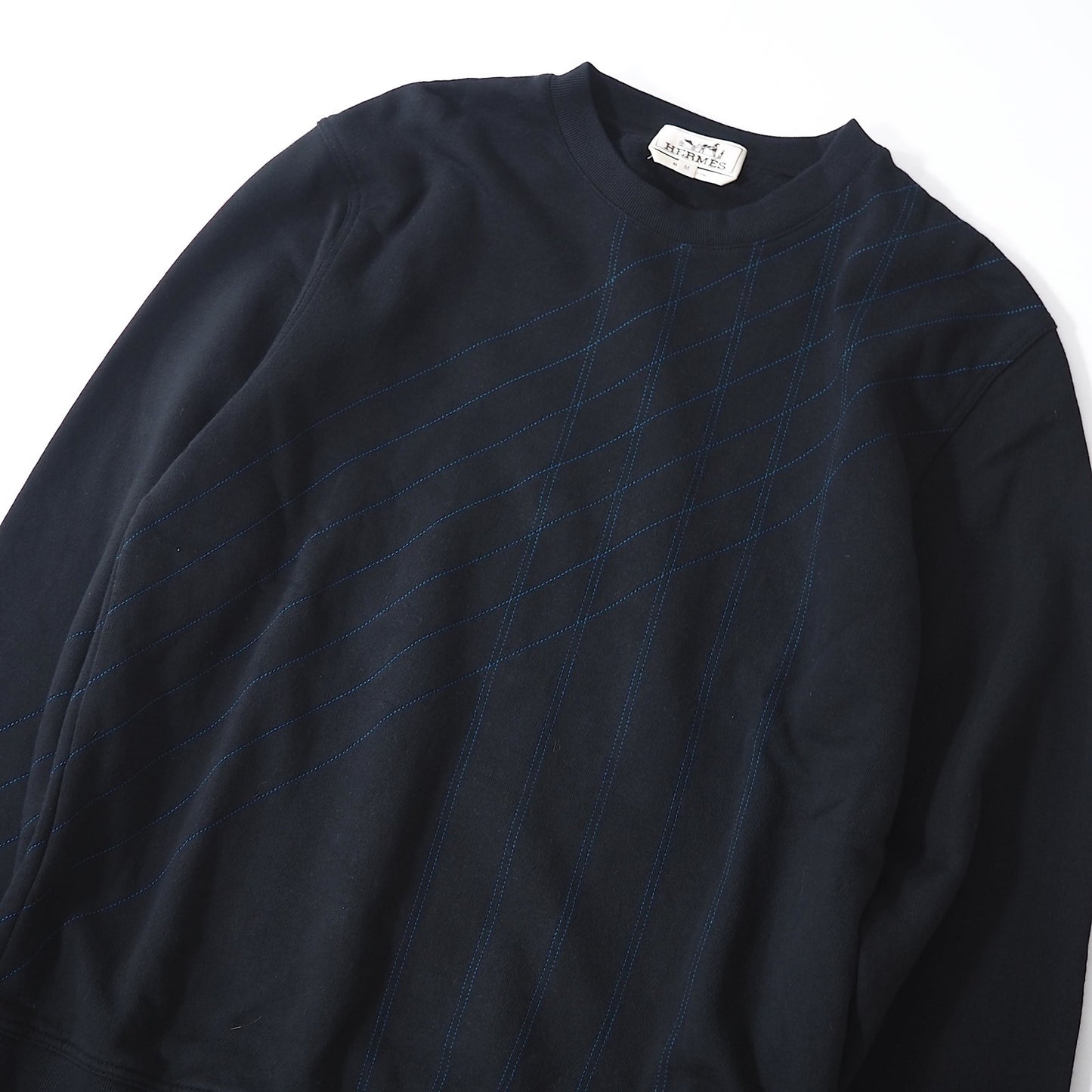 美品 エルメス HERMES イタリア製 19年製 プルオーバー スウェット M ブラック メンズ 正規品 4-DK063