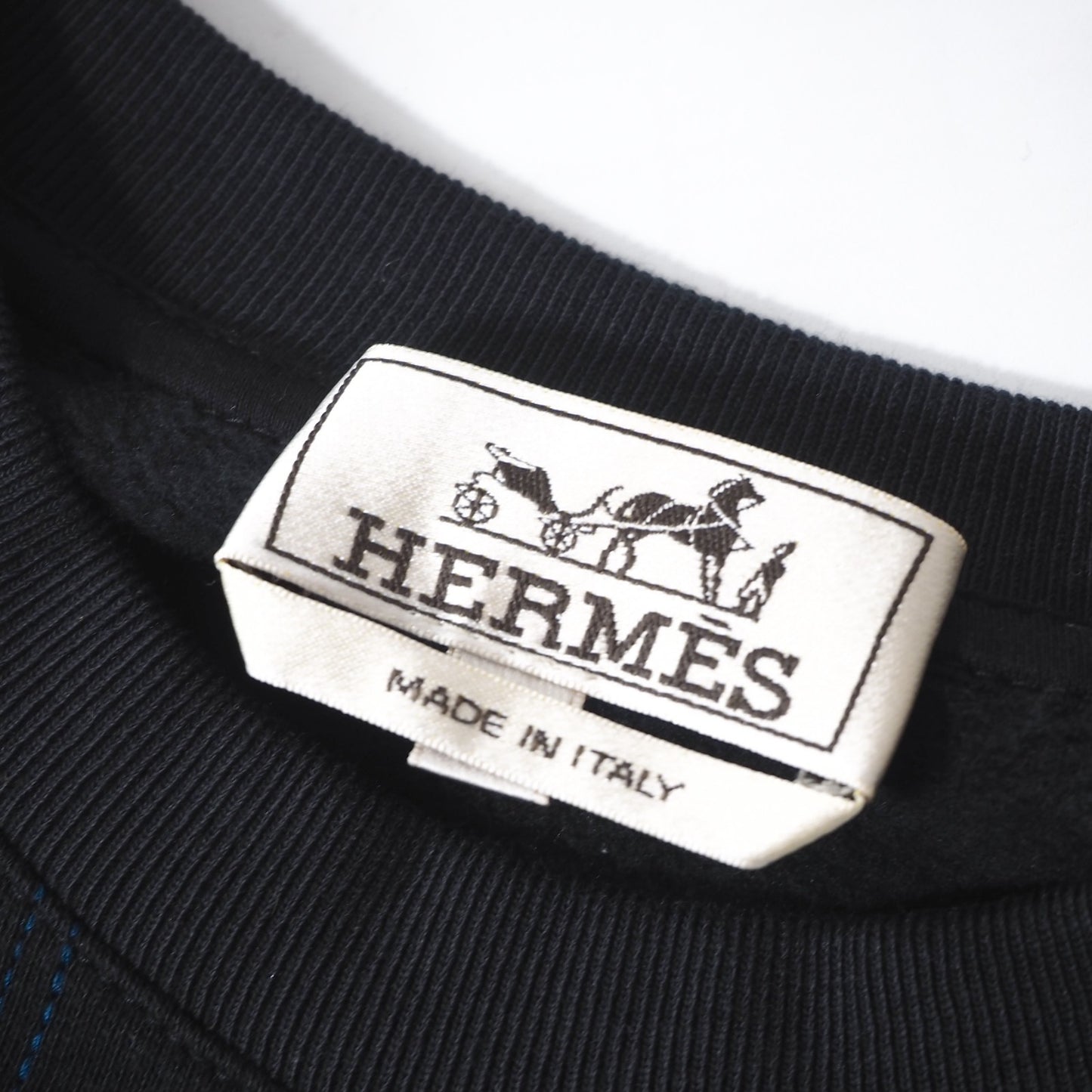 美品 エルメス HERMES イタリア製 19年製 プルオーバー スウェット M ブラック メンズ 正規品 4-DK063
