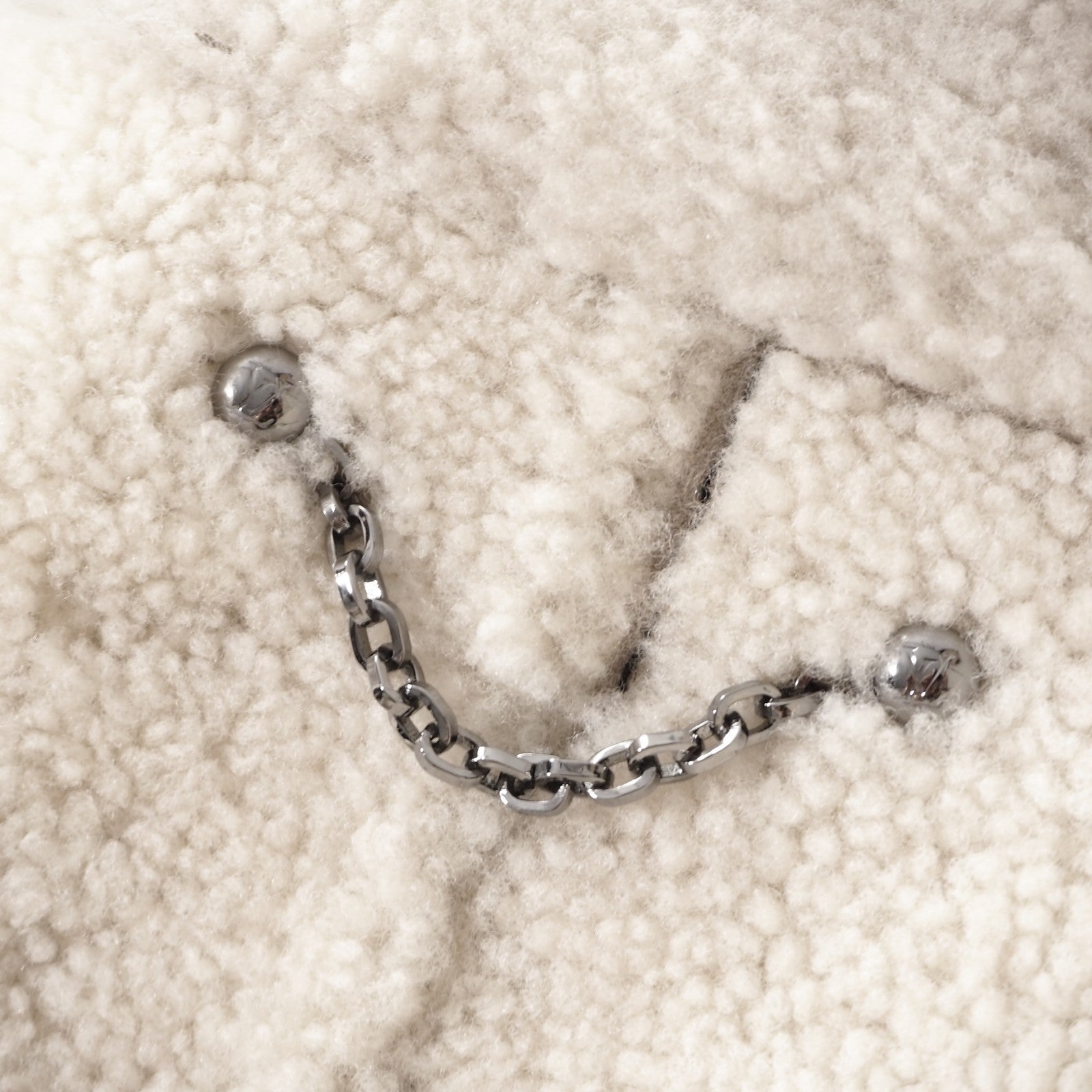 美品 ルイヴィトン Louis Vuitton ナッパレザー ムートン コート