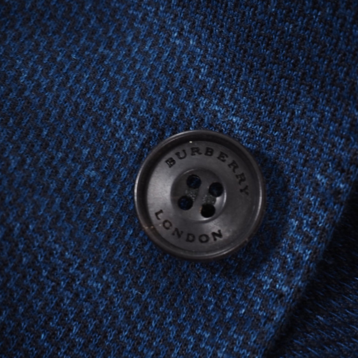 美品 バーバリー BURBERRY リネン コットン アンコン ジャケット 48 ネイビー メンズ 正規品 4-ZK019