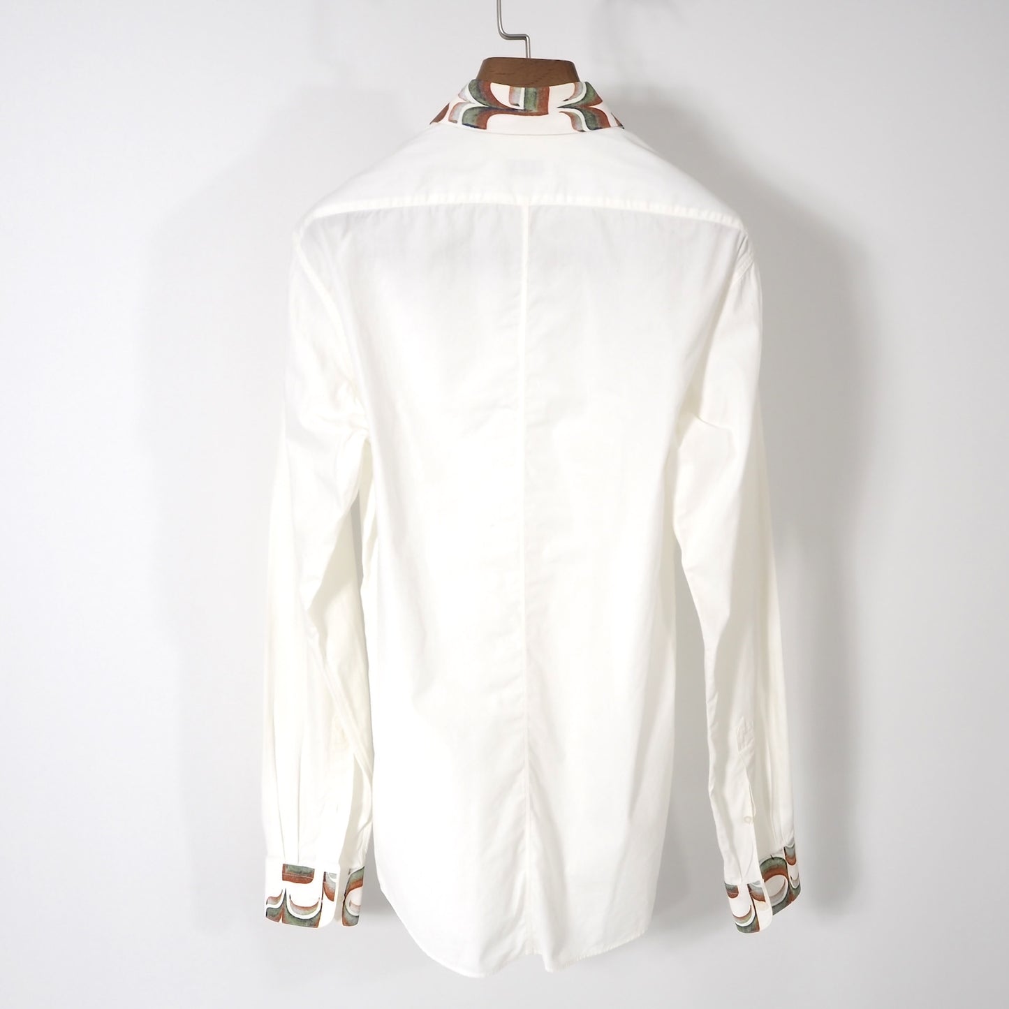 ドリスヴァンノッテン DRIES VAN NOTEN コットン 長袖 シャツ 襟柄 46 ホワイト メンズ 正規品 5-DC015
