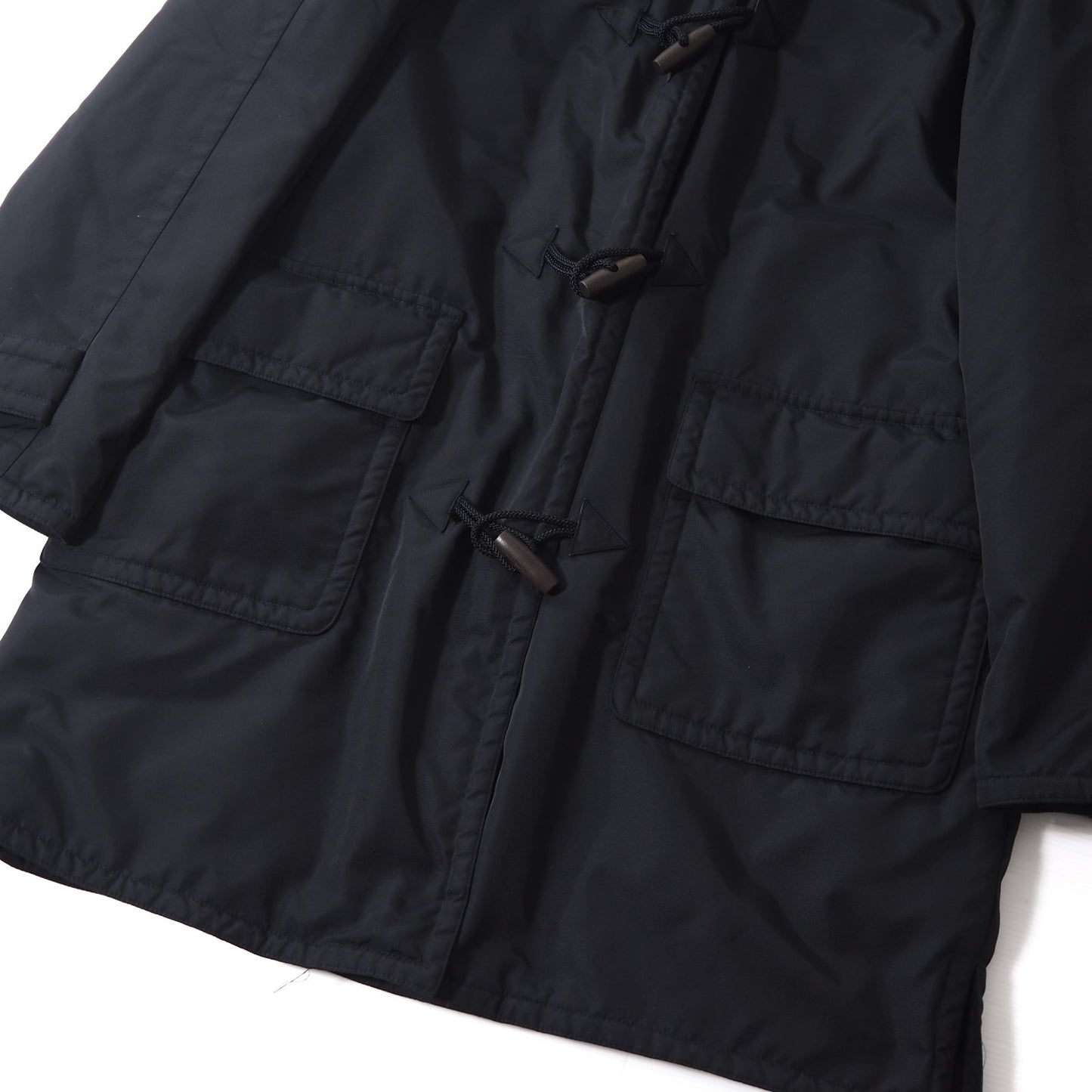 エルメス HERMES ヴィンテージ ダッフルコート 50 ブラック メンズ 正規品 5-DD019