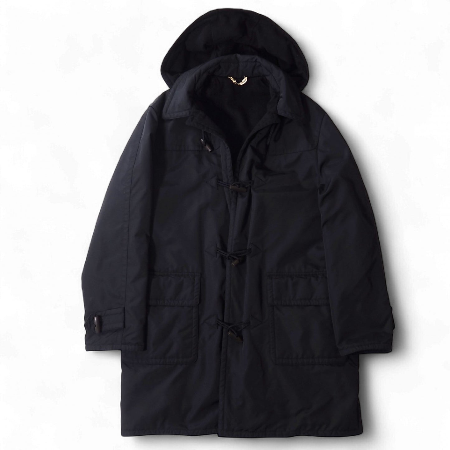 エルメス HERMES ヴィンテージ ダッフルコート 50 ブラック メンズ 正規品 5-DD019