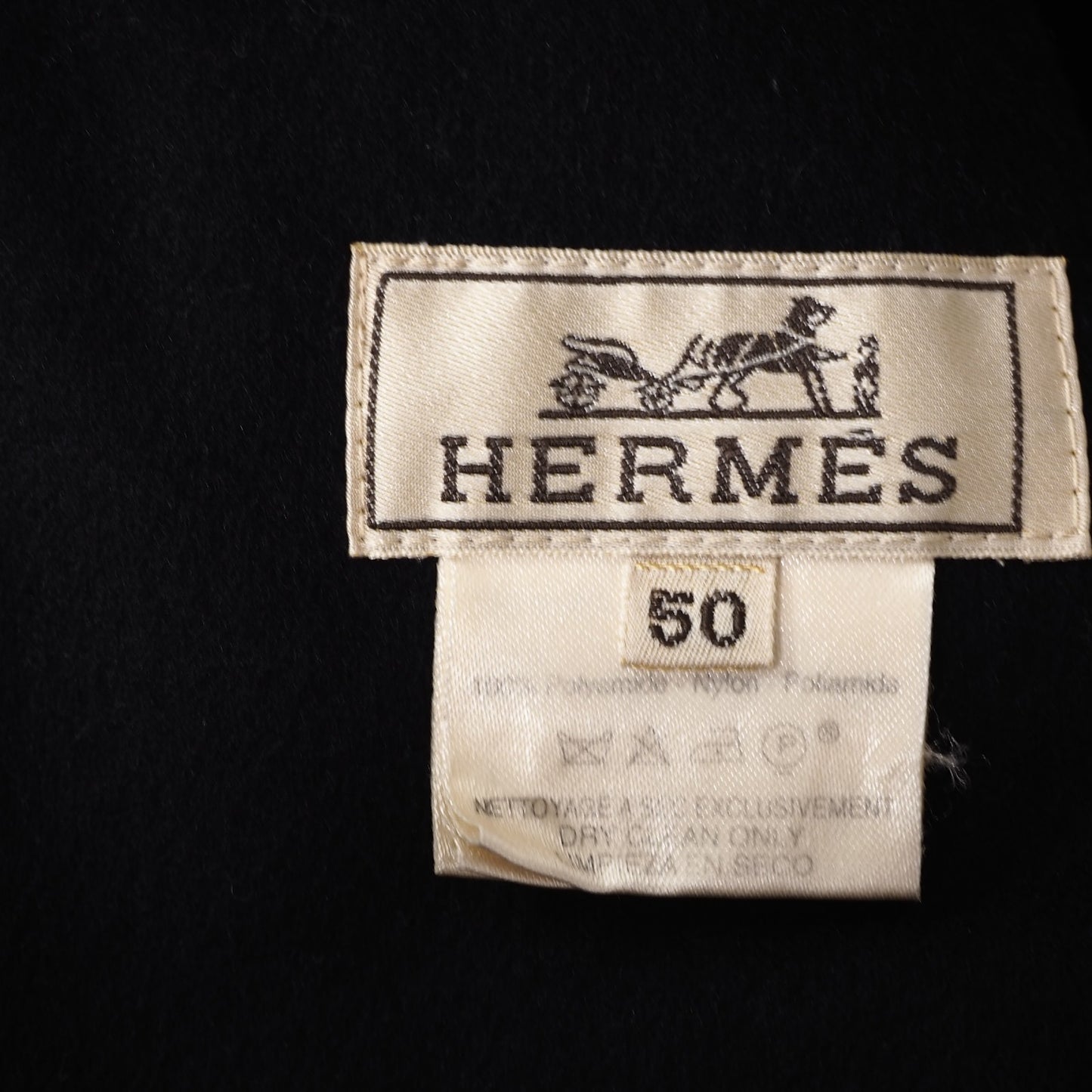 エルメス HERMES ヴィンテージ ダッフルコート 50 ブラック メンズ 正規品 5-DD019