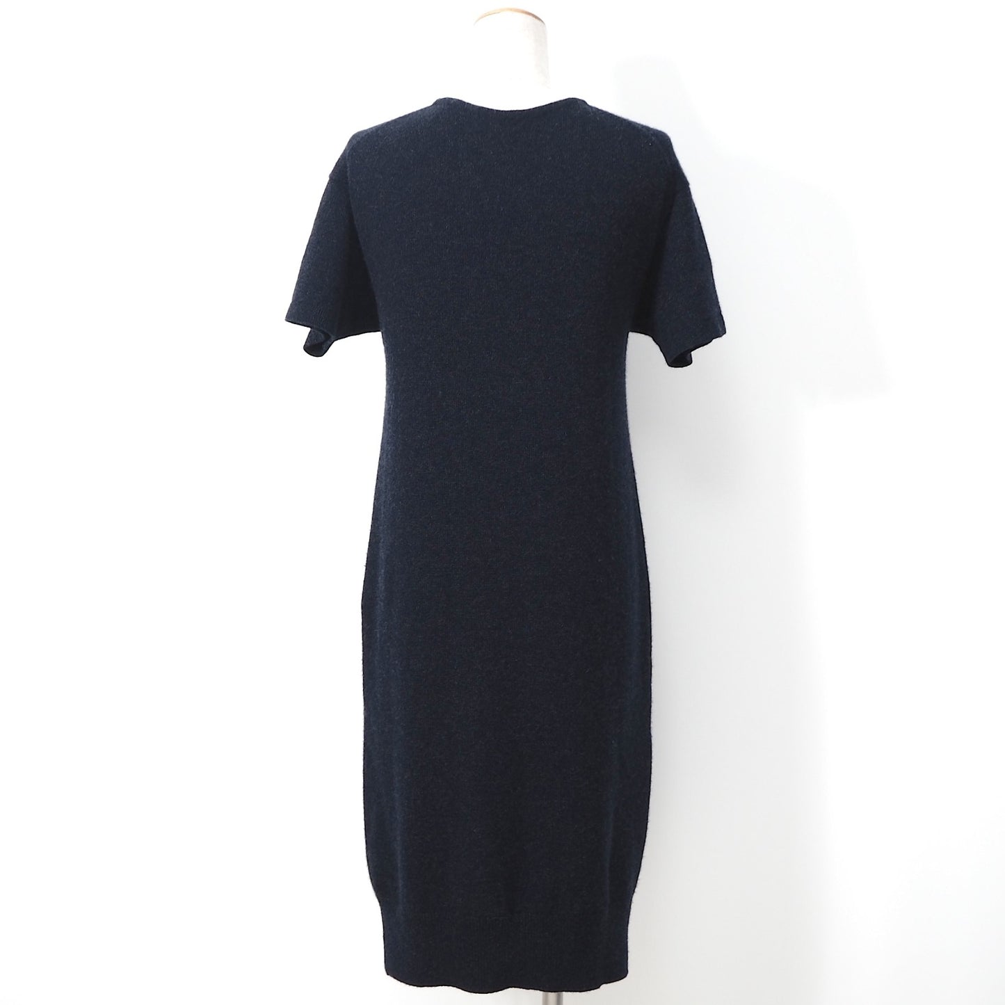 美品 エルメス HERMES ピュアカシミヤ ワンピース 38 ダークネイビー レディース 正規品 5-DE048