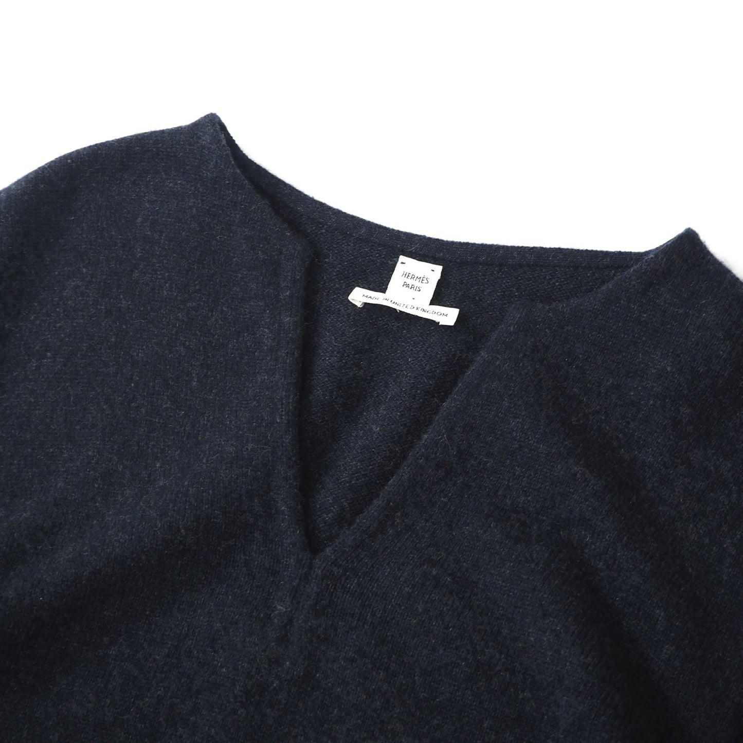 美品 エルメス HERMES ピュアカシミヤ ワンピース 38 ダークネイビー レディース 正規品 5-DE048