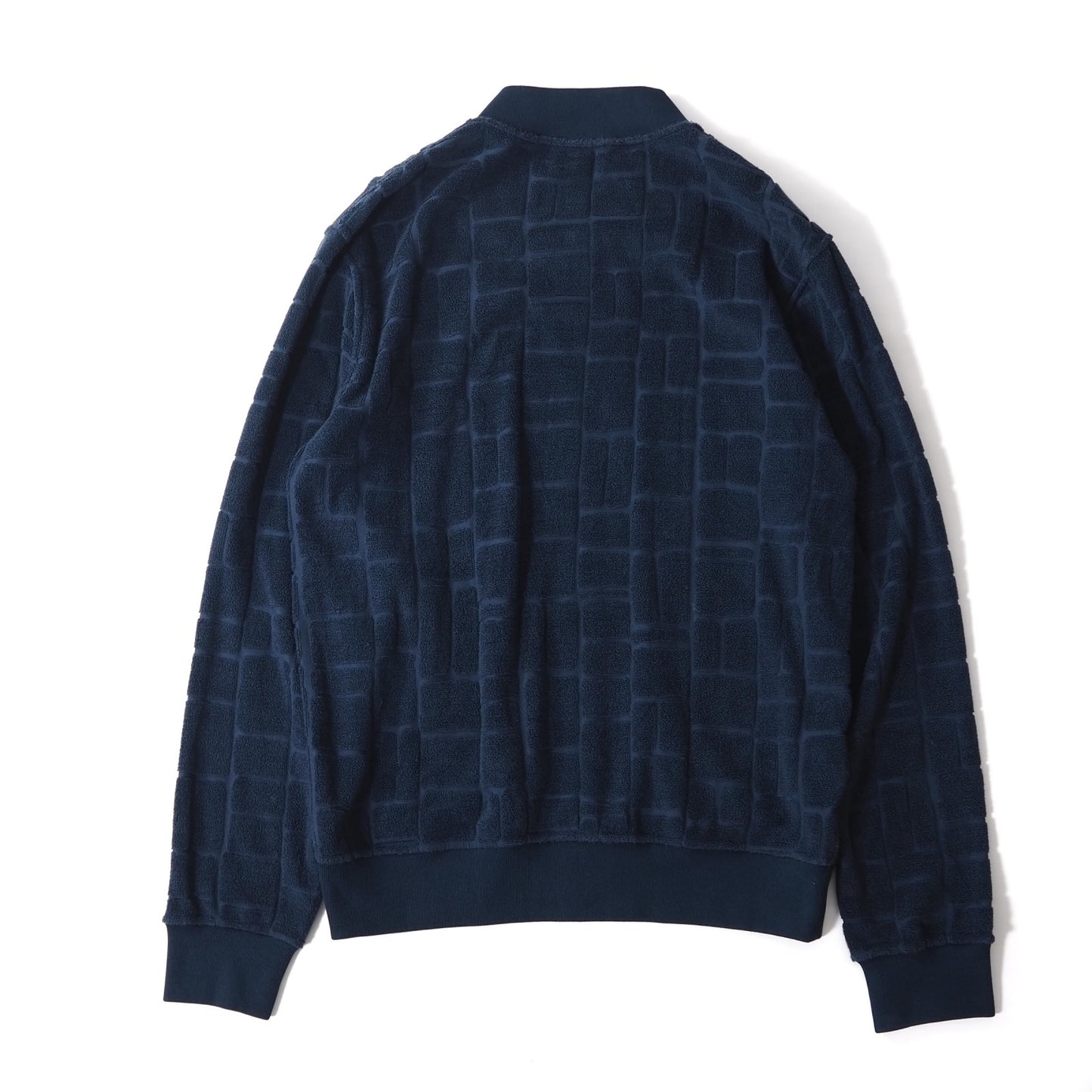 美品 エルメス HERMES イタリア製 19年製 パイル地 ジップアップ ジャケット 春夏 M ネイビー メンズ 正規品 5-DE052
