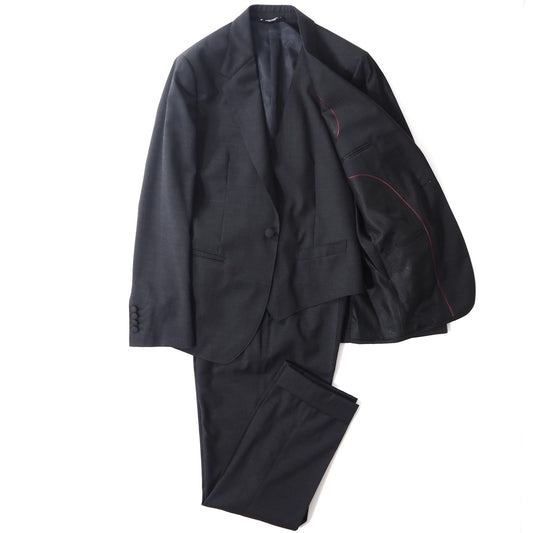 極美品 ドルチェ&ガッバーナ DOLCE&GABBANA SICILIA 3ピース ドレス スーツ ジャケット パンツ ベスト 48 ダークグレー メンズ 正規品 5-DF071