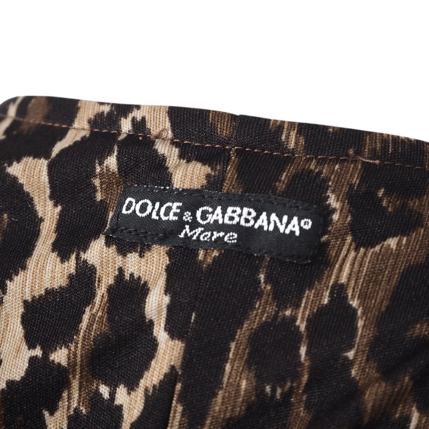 美品 ドルチェ&ガッバーナ DOLCE&GABBANA ノースリーブ ロングワンピース 46 XL レオパード ブラウン レディース 正規品 5-DF075