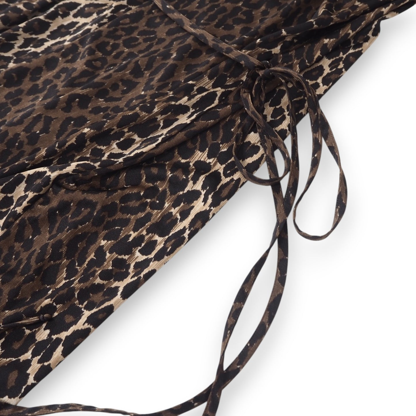 美品 ドルチェ&ガッバーナ DOLCE&GABBANA ノースリーブ ロングワンピース 46 XL レオパード ブラウン レディース 正規品 5-DF075