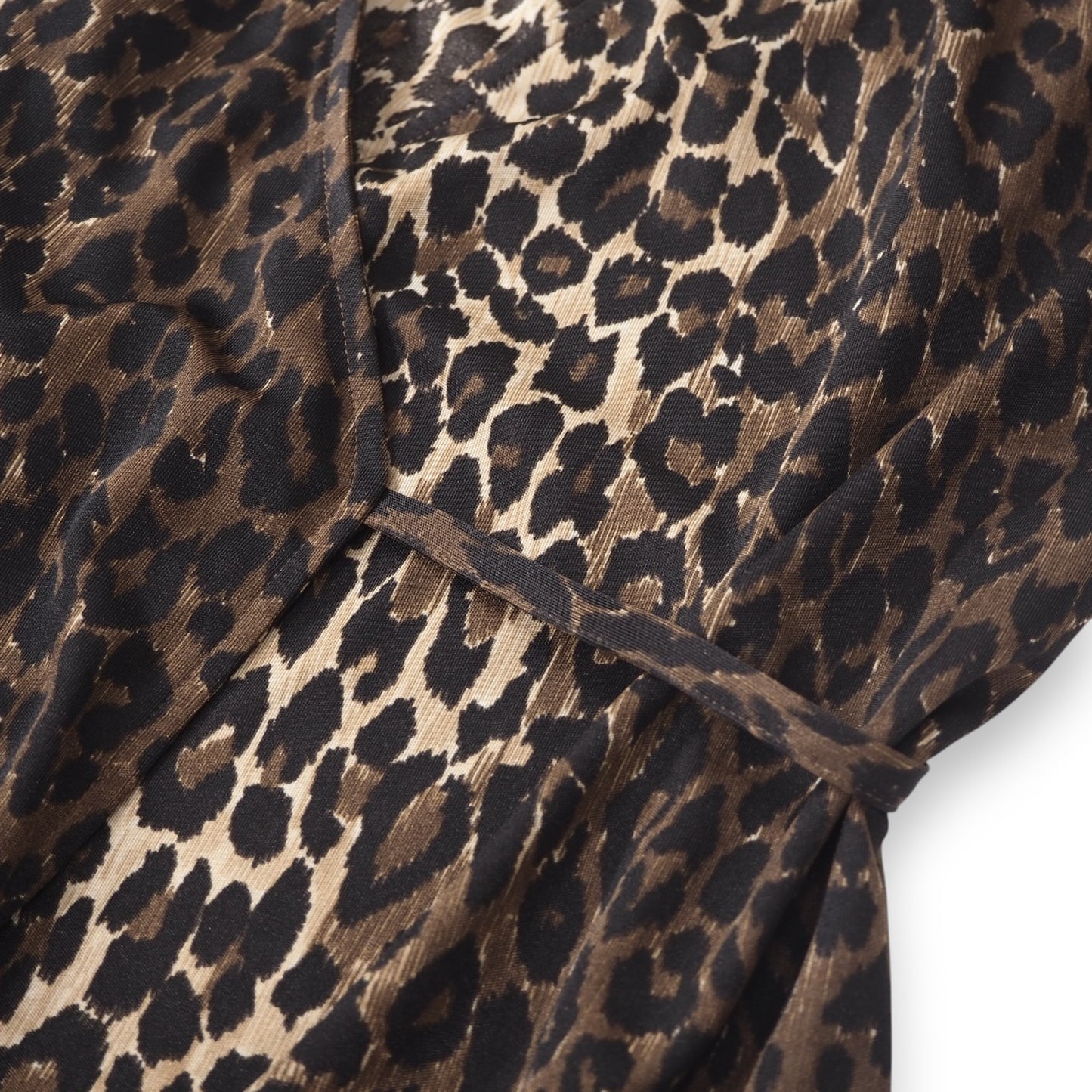 美品 ドルチェ&ガッバーナ DOLCE&GABBANA ノースリーブ ロングワンピース 46 XL レオパード ブラウン レディース 正規品 5-DF075