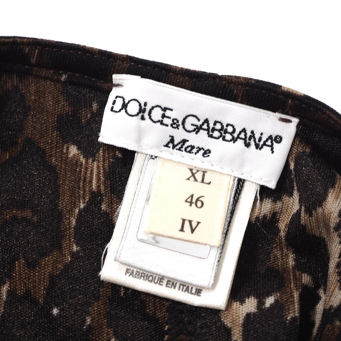 美品 ドルチェ&ガッバーナ DOLCE&GABBANA ノースリーブ ロングワンピース 46 XL レオパード ブラウン レディース 正規品 5-DF075