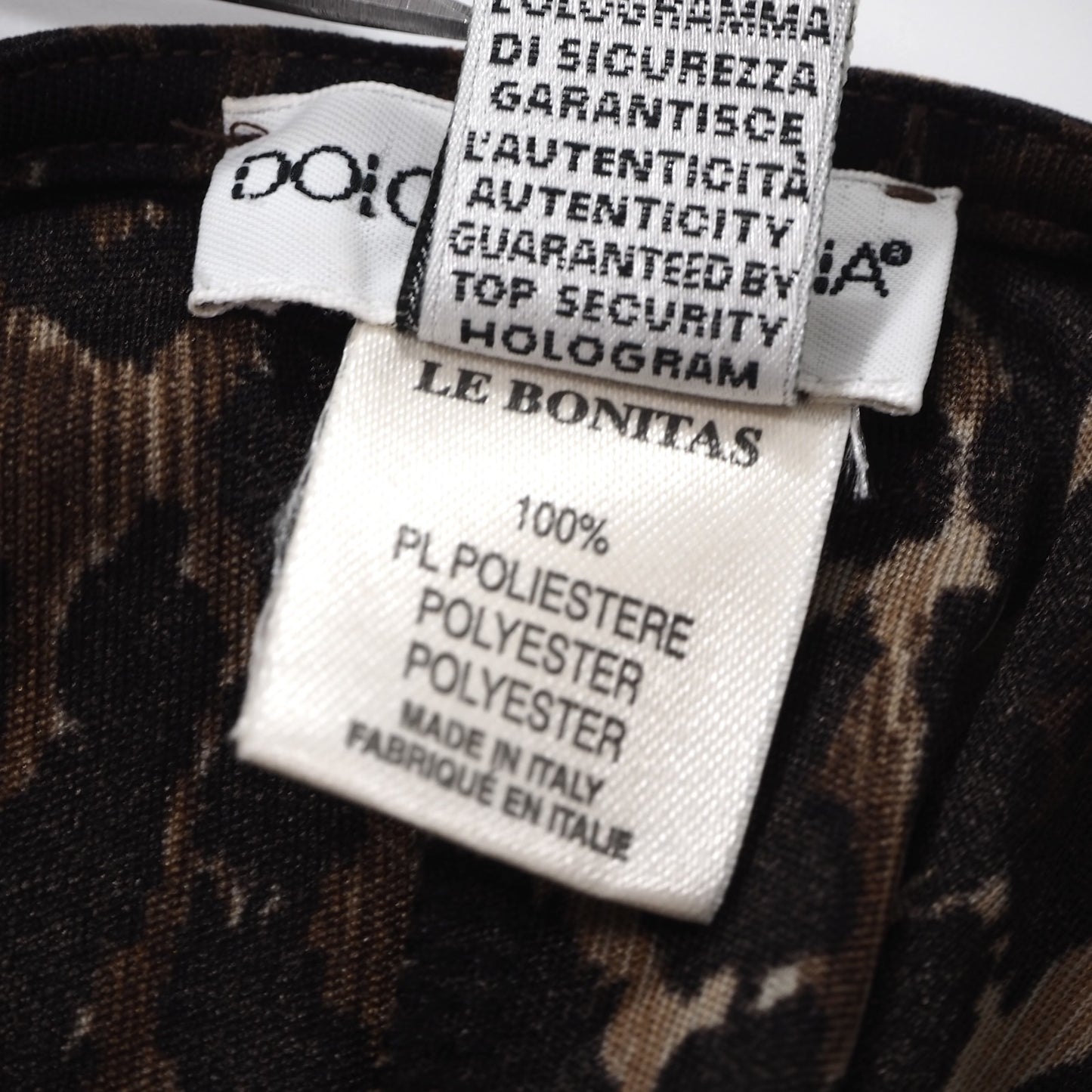 美品 ドルチェ&ガッバーナ DOLCE&GABBANA ノースリーブ ロングワンピース 46 XL レオパード ブラウン レディース 正規品 5-DF075