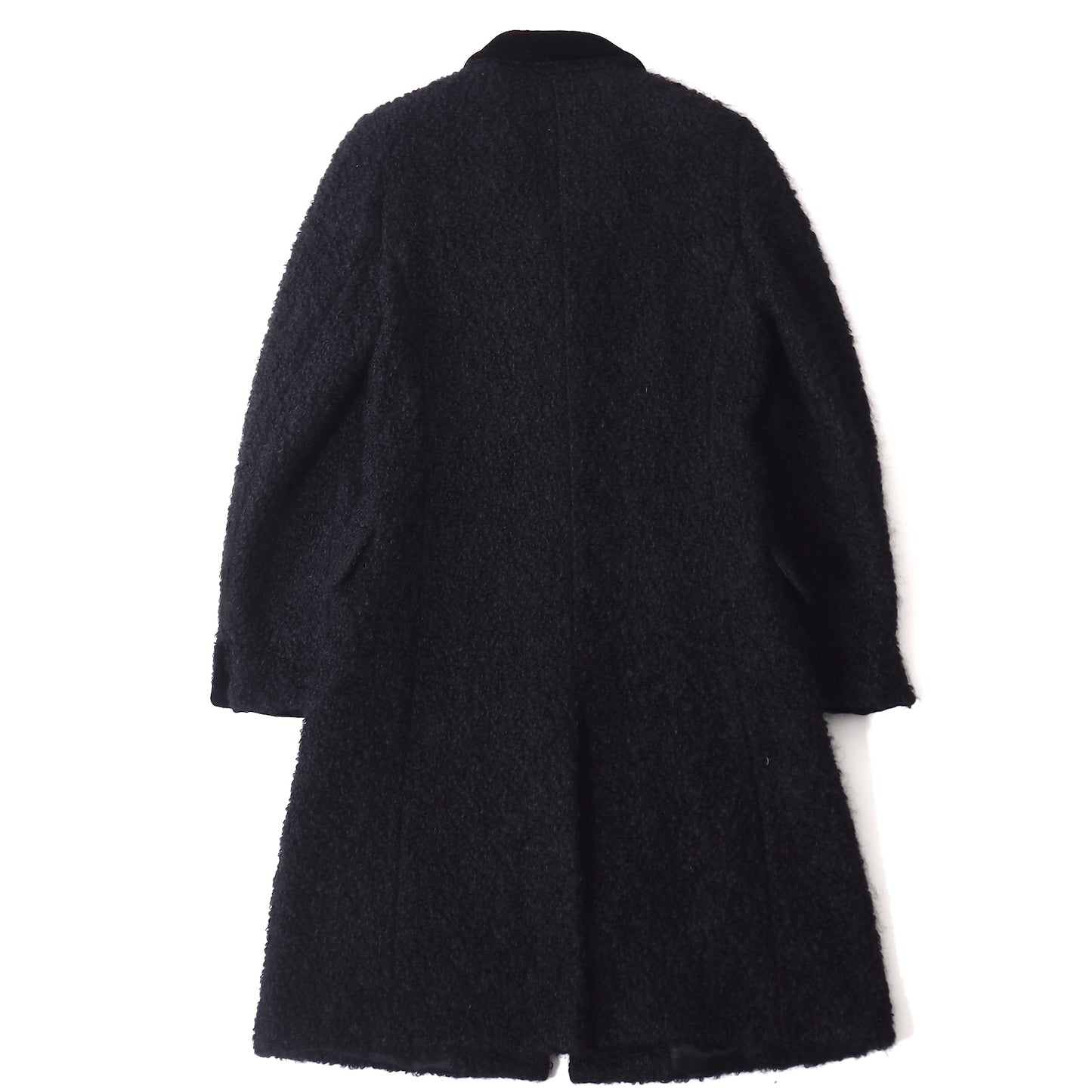 美品 グッチ GUCCI ヴィンテージ トムフォード期 モヘア ウール ロングコート 40 ブラック レディース 正規品 5-DI104