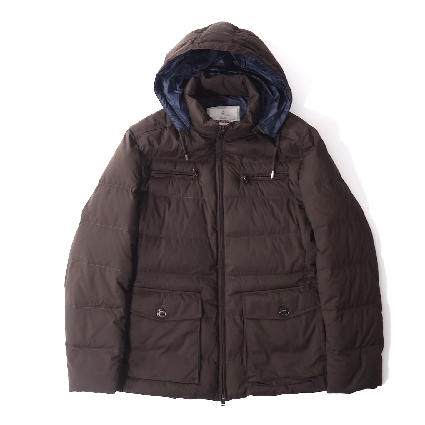 良品 ブルネロクチネリ BRUNELLO CUCINELLI ダウンジャケット M ダークブラウン メンズ 正規品 5-DI109