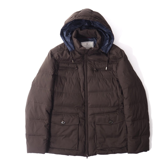 良品 ブルネロクチネリ BRUNELLO CUCINELLI ダウンジャケット M ダークブラウン メンズ 正規品 5-DI109