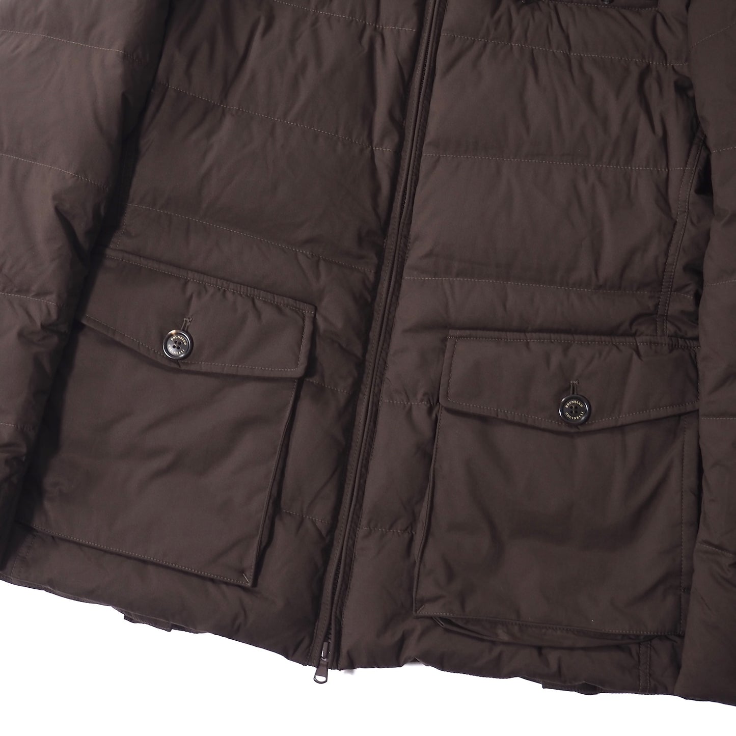 良品 ブルネロクチネリ BRUNELLO CUCINELLI ダウンジャケット M ダークブラウン メンズ 正規品 5-DI109