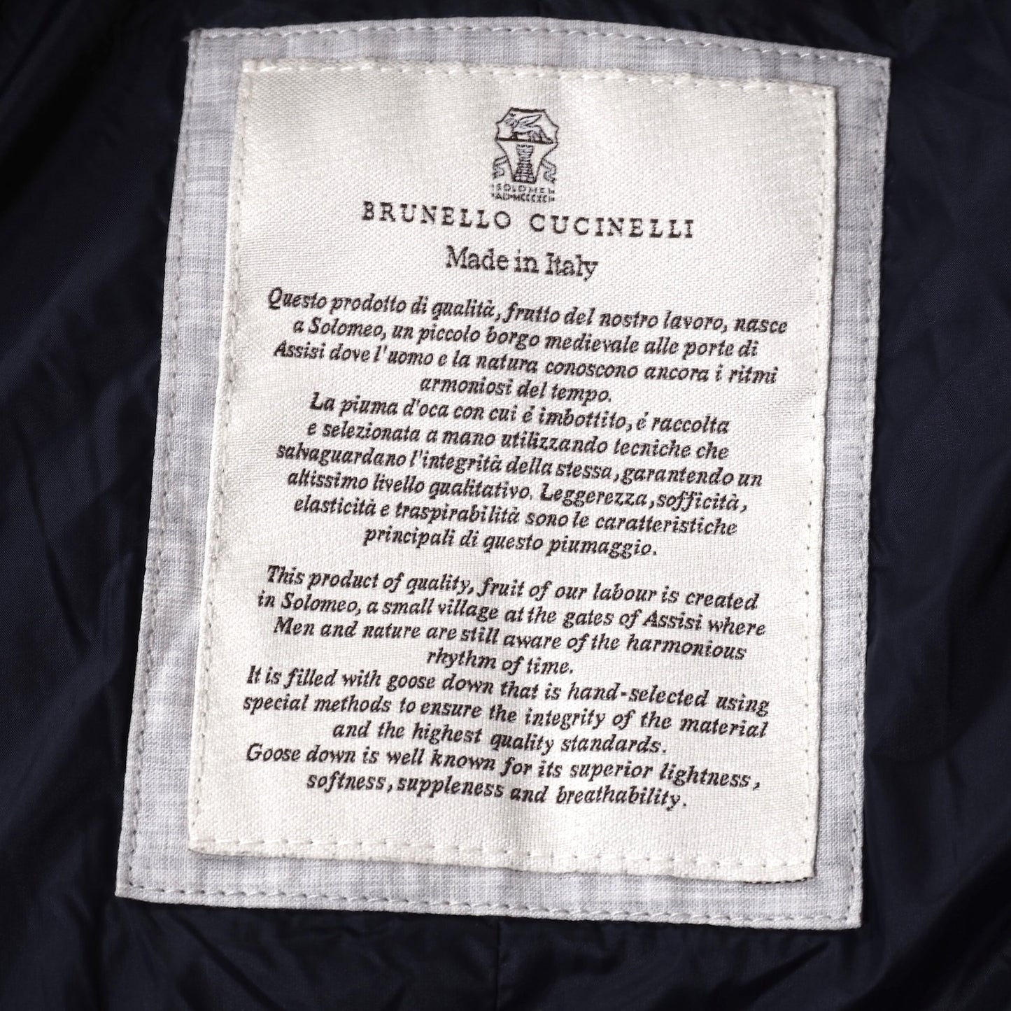 良品 ブルネロクチネリ BRUNELLO CUCINELLI ダウンジャケット M ダークブラウン メンズ 正規品 5-DI109