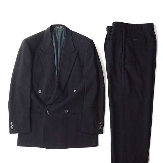 ジョルジオアルマーニ GIORGIO ARMANI ダブルブレスト ウール スーツ 46 ブラック メンズ 正規品 5-DJ116