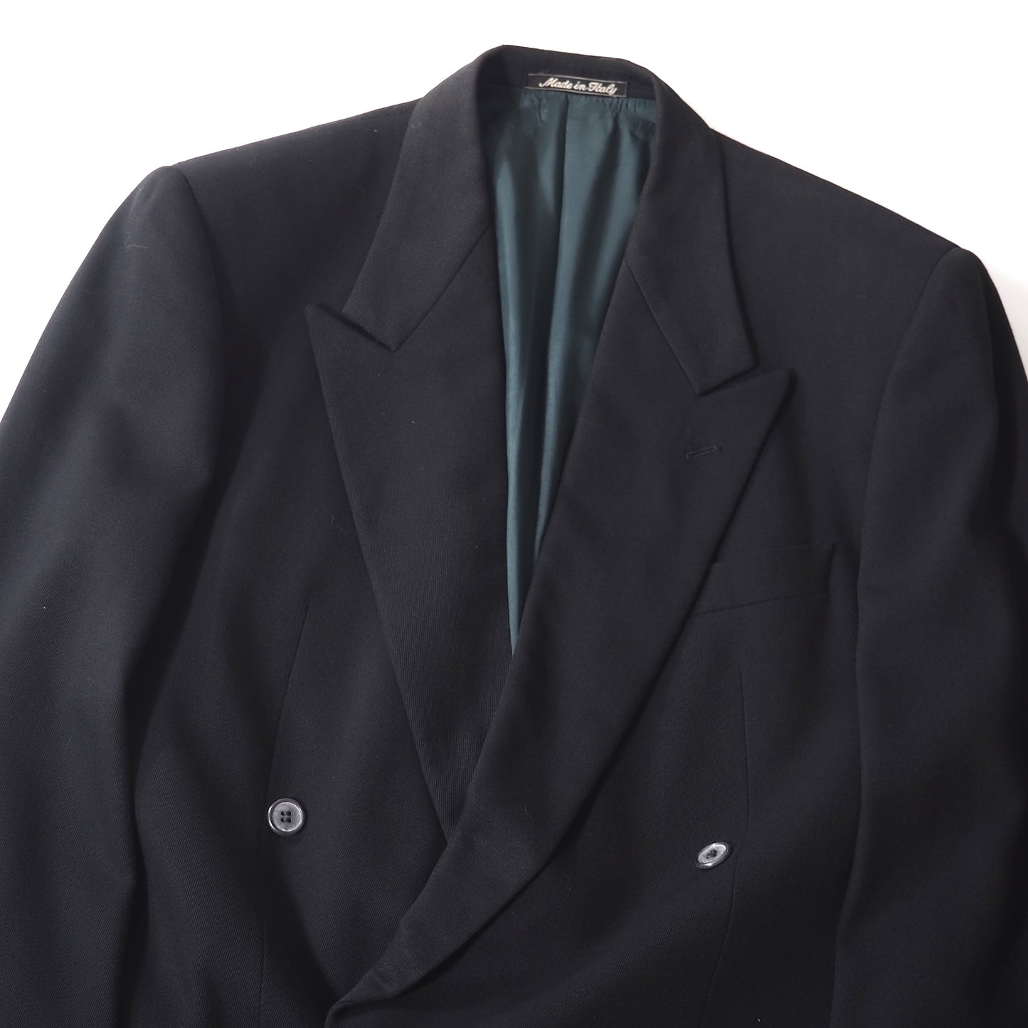 ジョルジオアルマーニ GIORGIO ARMANI ダブルブレスト ウール スーツ 46 ブラック メンズ 正規品 5-DJ116