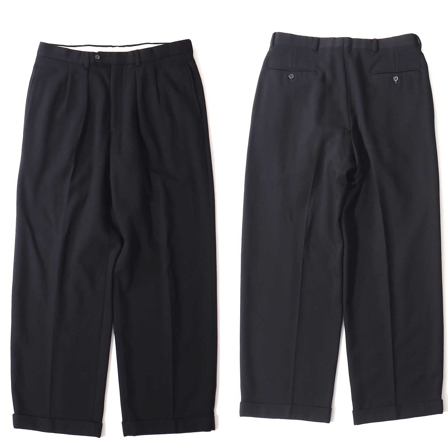 ジョルジオアルマーニ GIORGIO ARMANI ダブルブレスト ウール スーツ 46 ブラック メンズ 正規品 5-DJ116