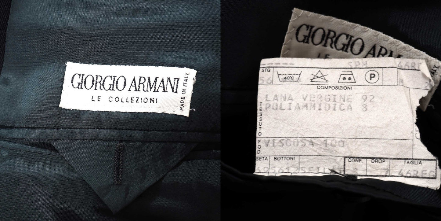 ジョルジオアルマーニ GIORGIO ARMANI ヴィンテージ ウール スーツ 46 ダークネイビー メンズ 正規品 5-DJ117