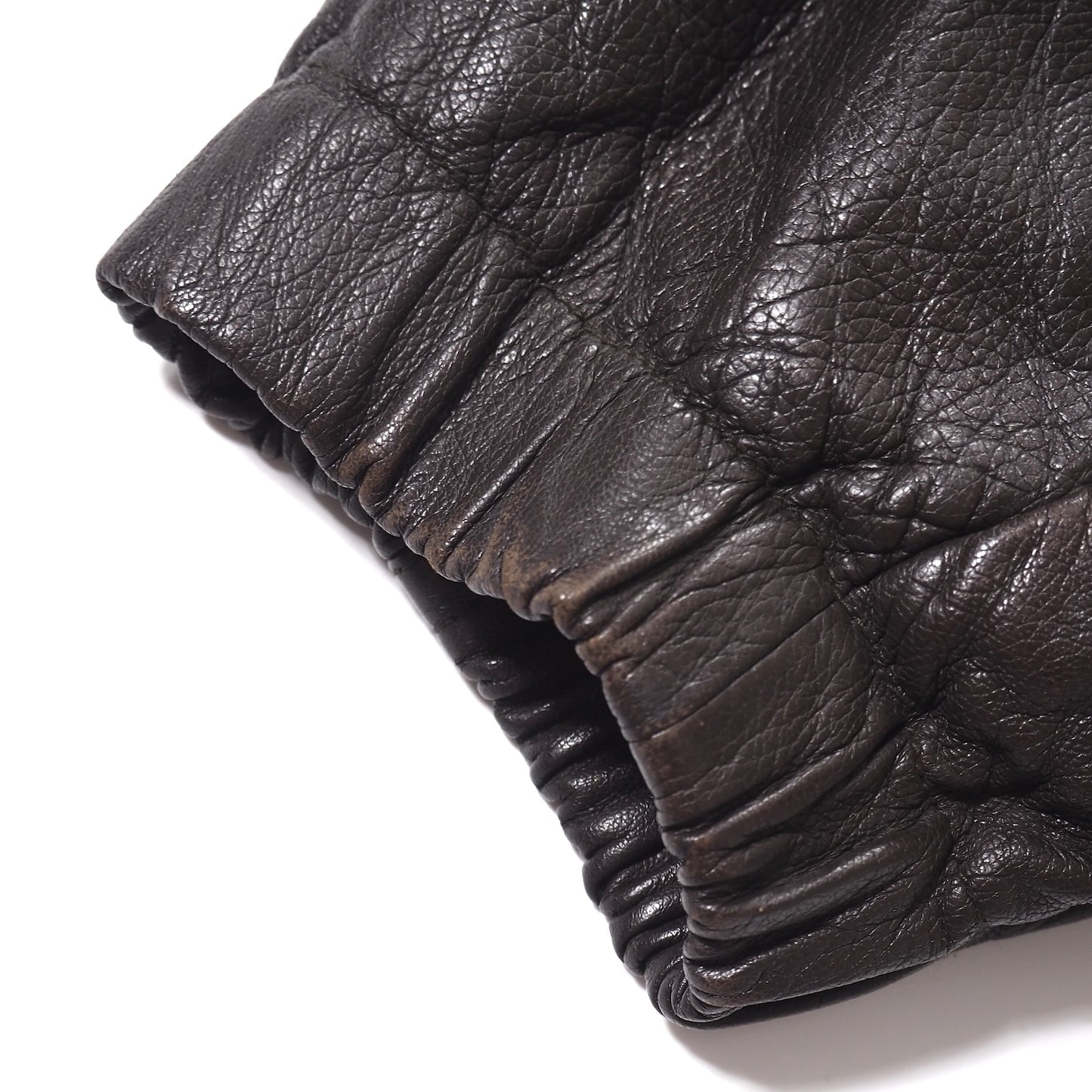 アイエス イッセイミヤケ スポーツ I.S ISSEY MIYAKE SPORT ヴィンテージ ラムレザー フーデッド ジャケット M ダークブラウン メンズ 正規品 5-DJ119