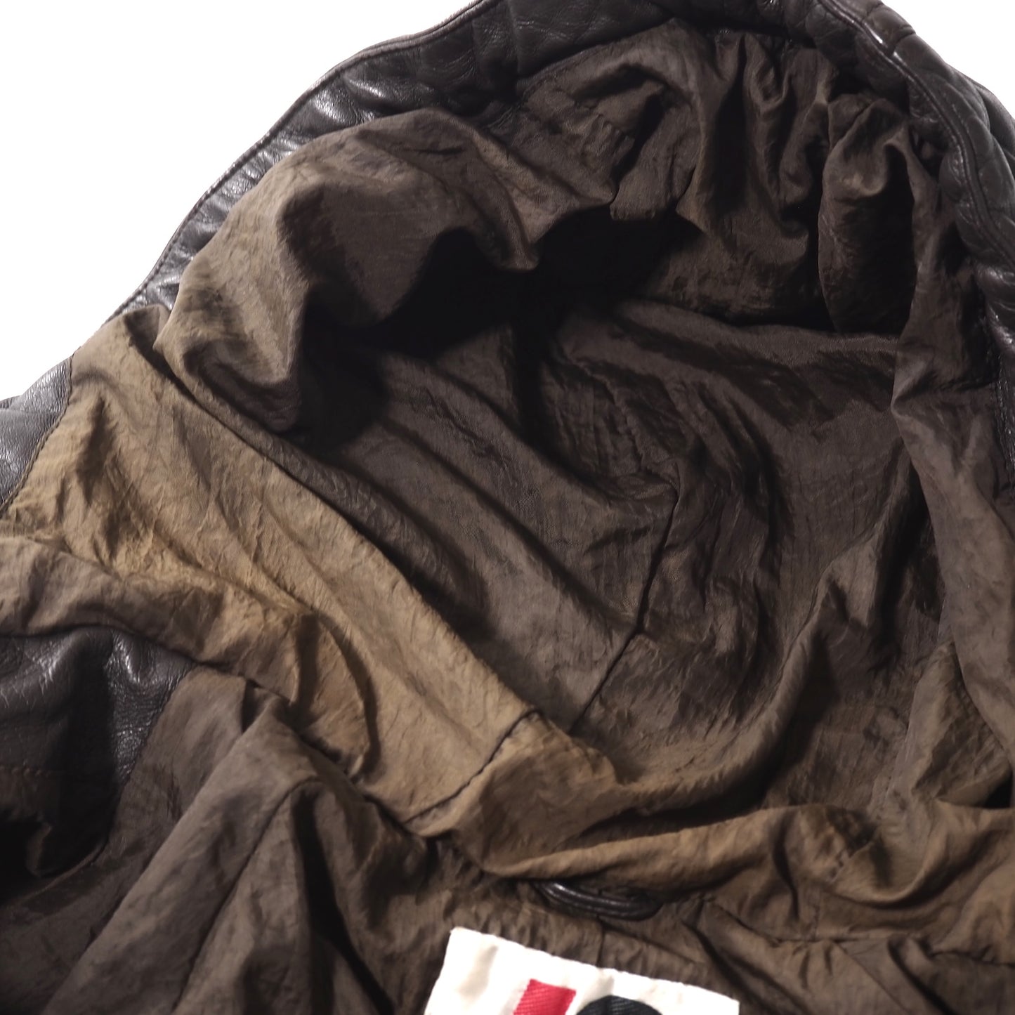 アイエス イッセイミヤケ スポーツ I.S ISSEY MIYAKE SPORT ヴィンテージ ラムレザー フーデッド ジャケット M ダークブラウン メンズ 正規品 5-DJ119