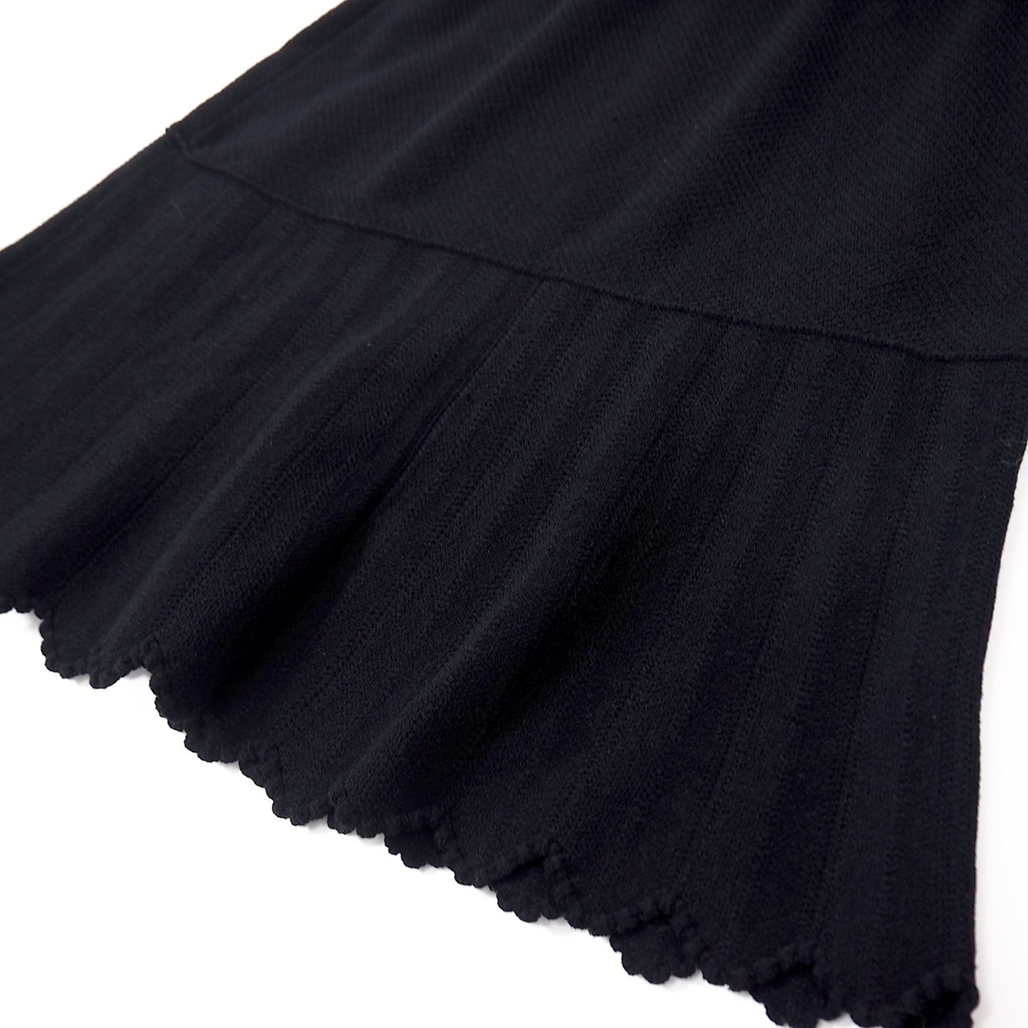 美品 ヴァレンティノ VALENTINO レース切替 ニット ワンピース M ブラック レディース 正規品 5-DJ122