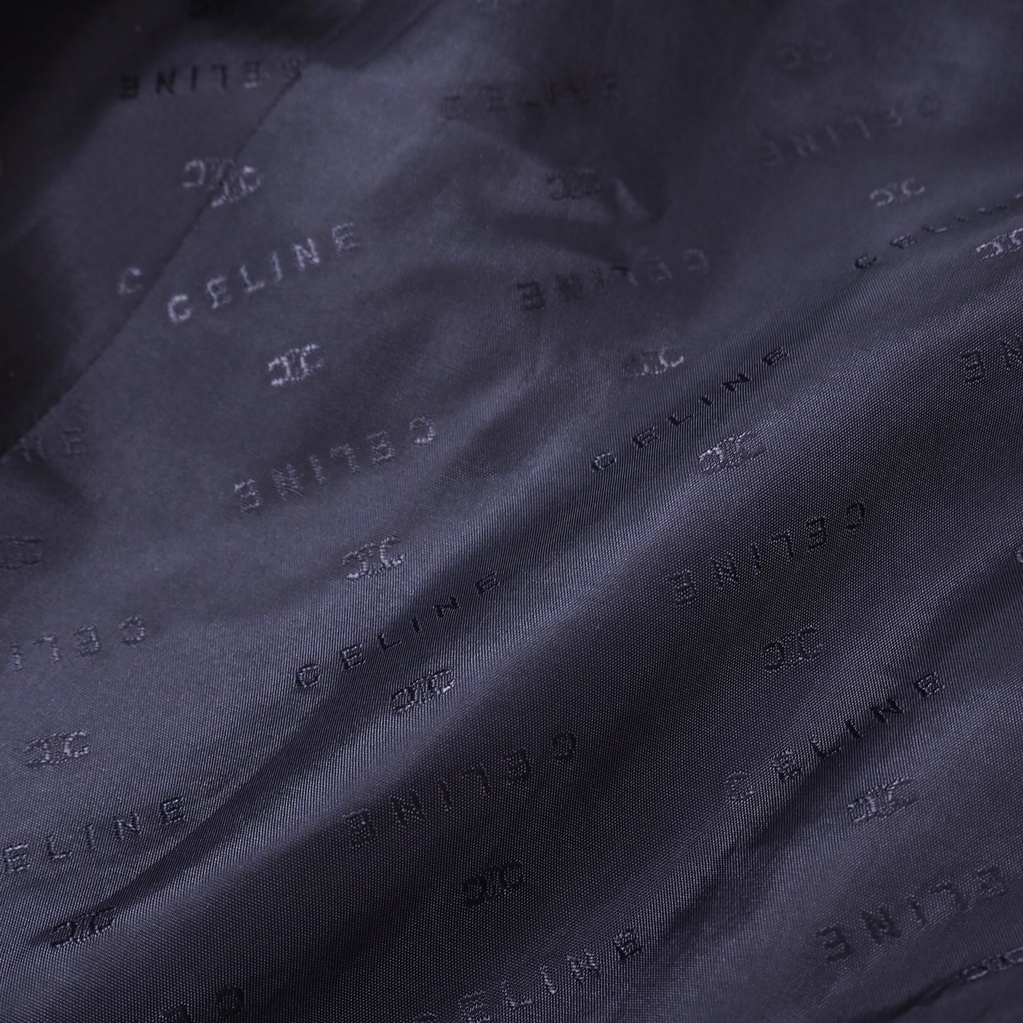 美品 セリーヌ CELINE ヴィンテージ 金ボタン トレンチコート 38 ネイビー レディース 正規品 5-DJ125